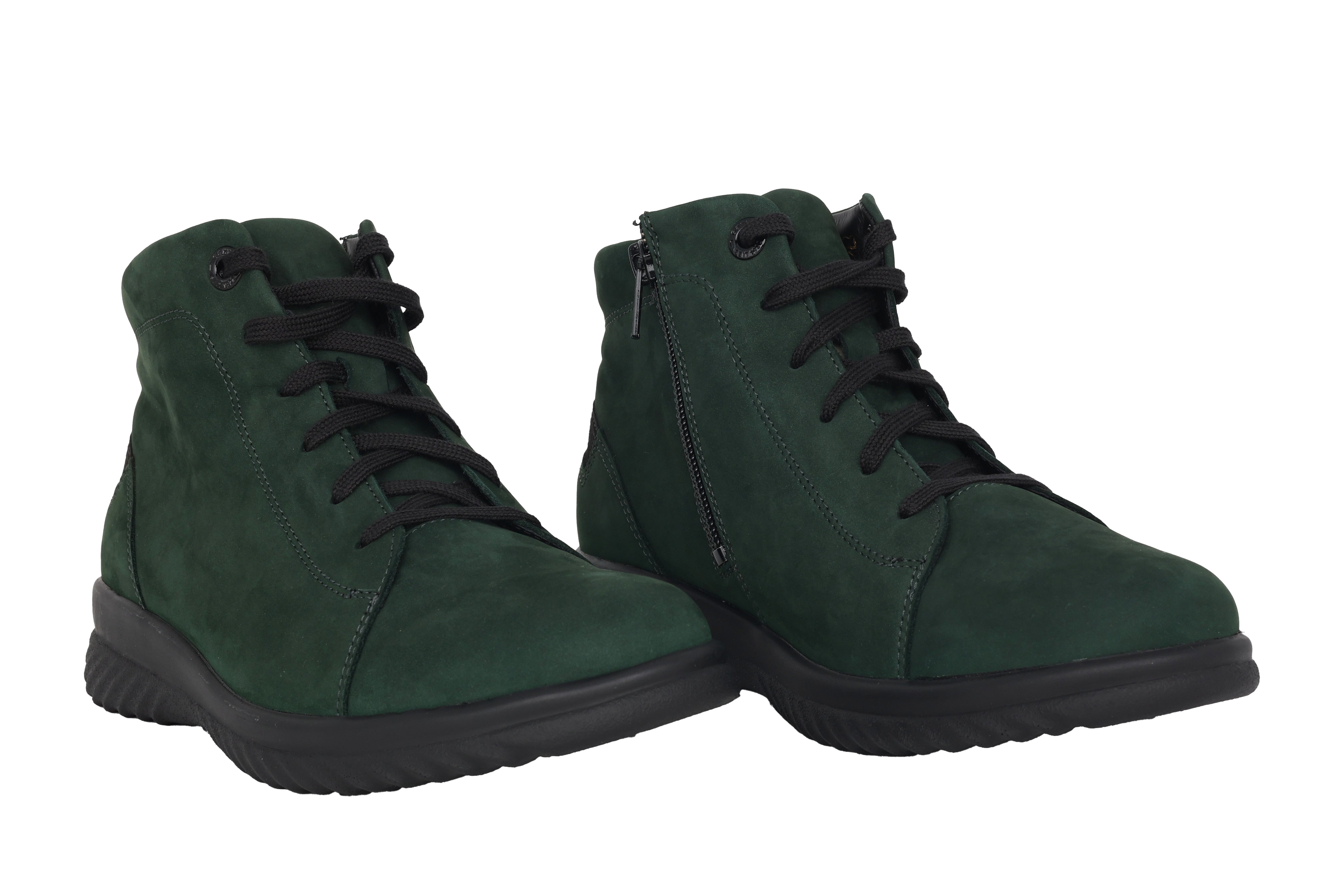 'Heike H' women's wide fit (H) ankle boot - green