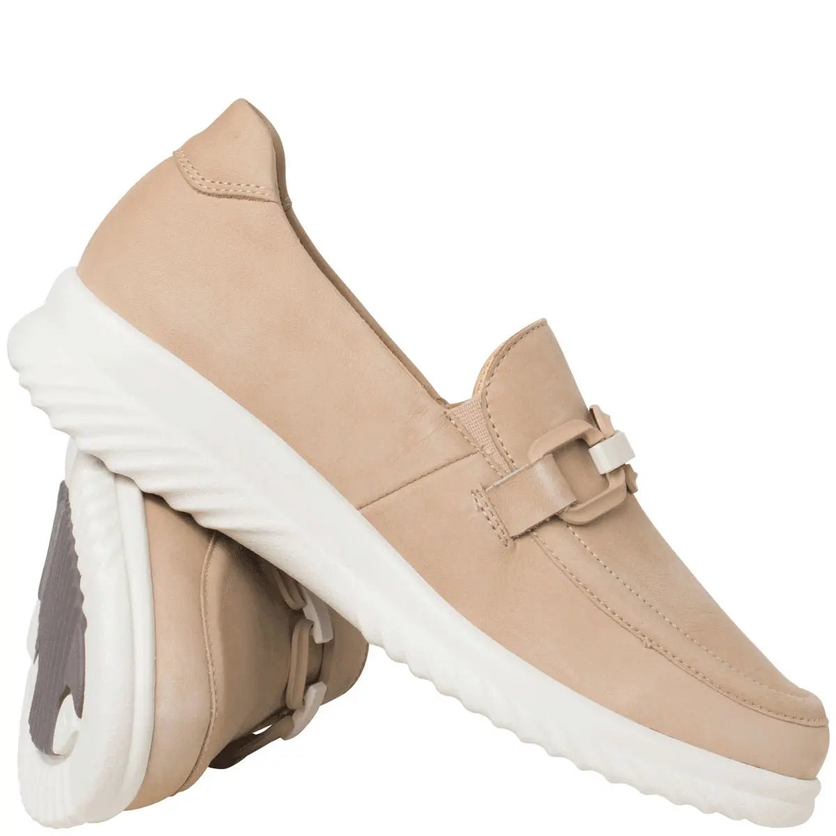 'Heike' women's wide fit (H) moccassin - beige - Chaplinshoes'Heike' women's wide fit (H) moccassin - beigeGanter