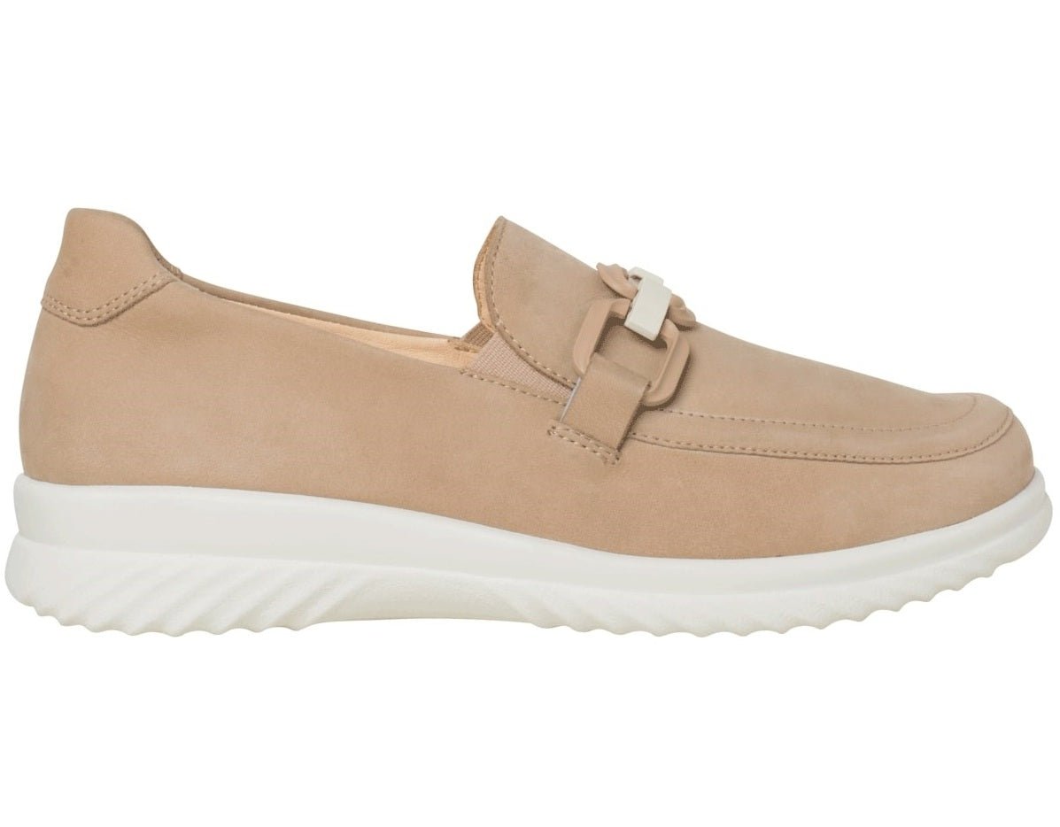 'Heike' women's wide fit (H) moccassin - beige - Chaplinshoes'Heike' women's wide fit (H) moccassin - beigeGanter