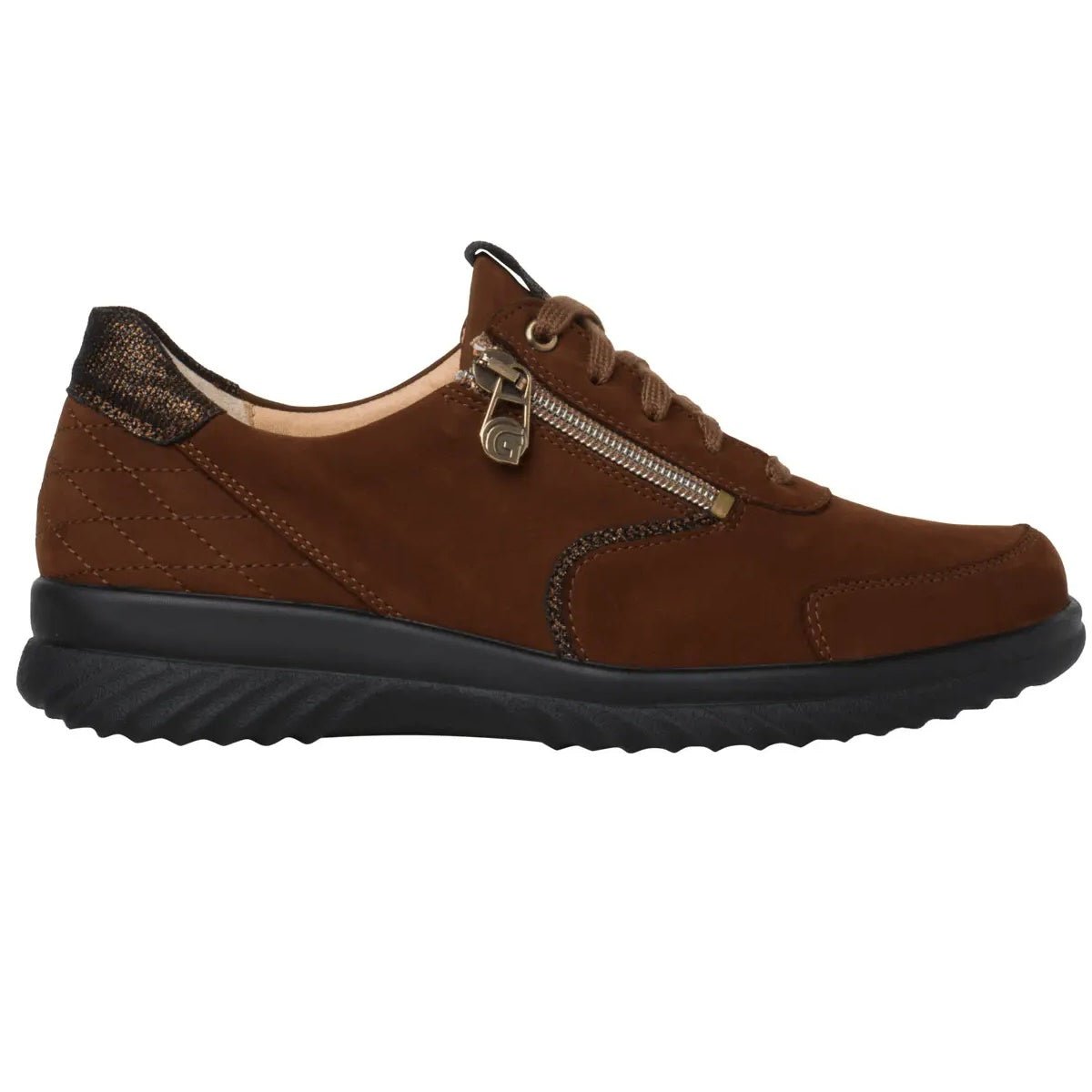 'Heike' women's wide fit (H) sneaker - brown - Chaplinshoes'Heike' women's wide fit (H) sneaker - brownGanter