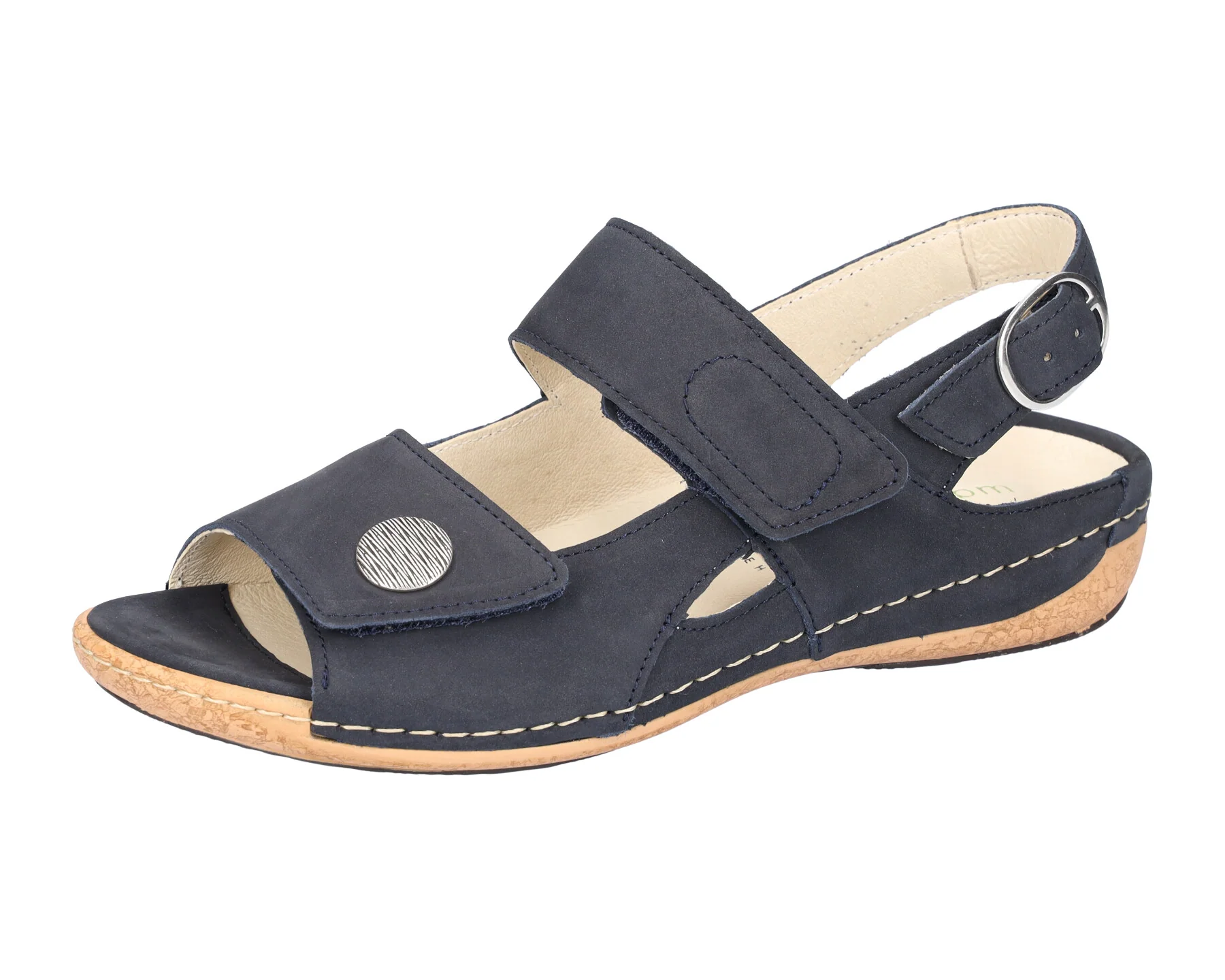 Sandały damskie 'Heliett' o szerokim kroju (H) - niebieskie