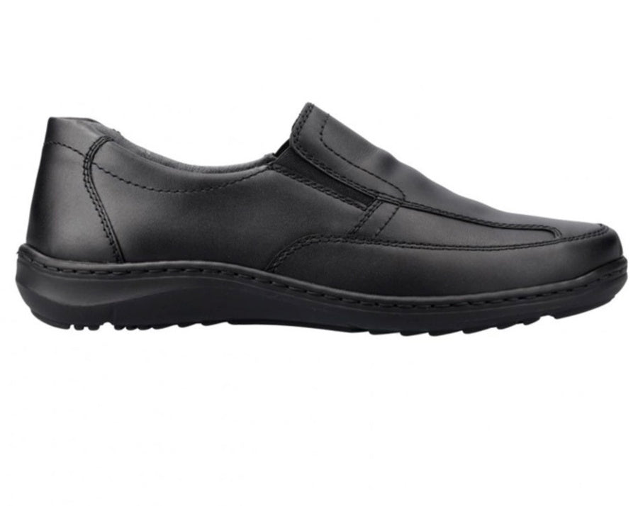 'Herwig' men's wide fit (H) slip-on loafer - Black