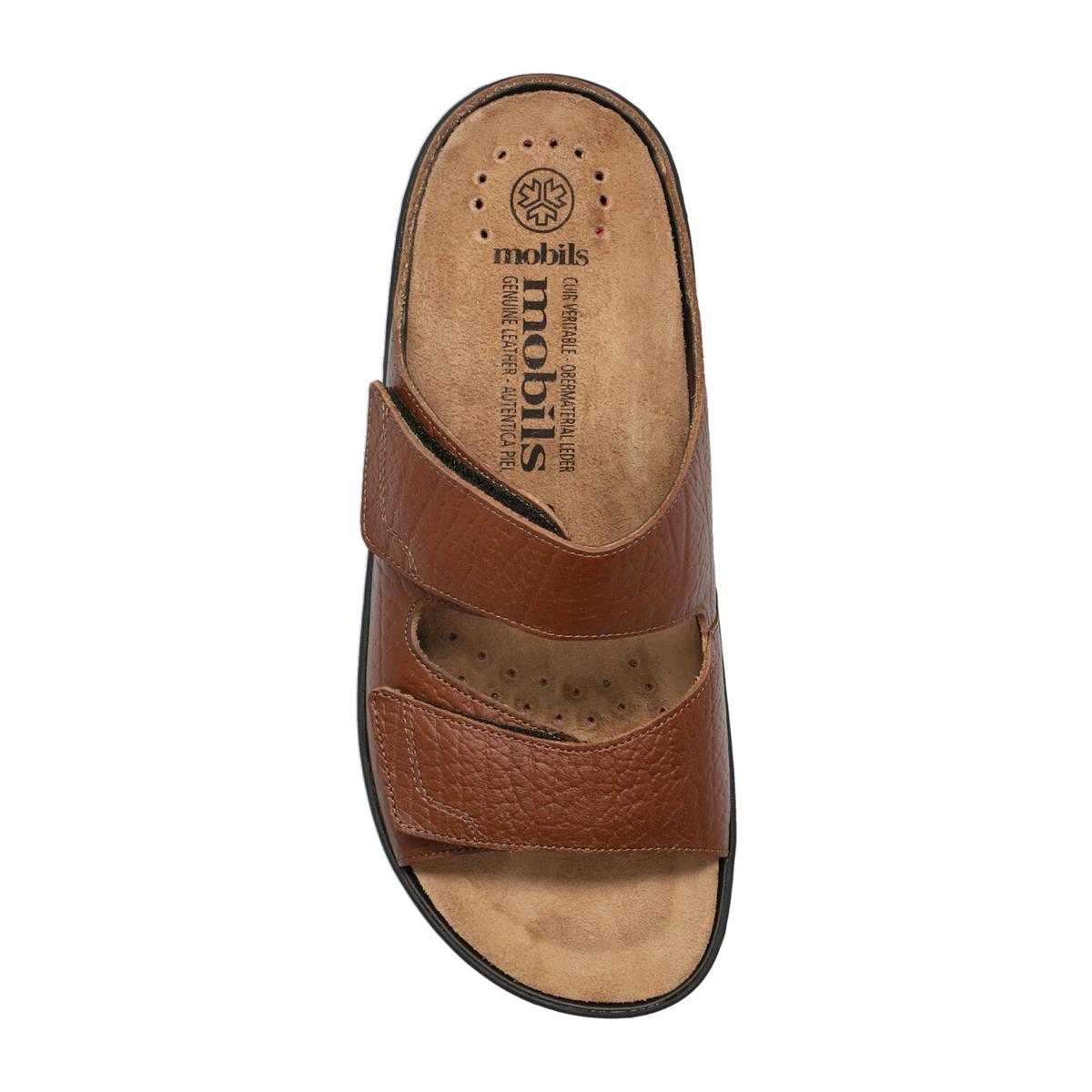 'James' sandal med ergonomisk bred passform (H) för män - ökenbrun