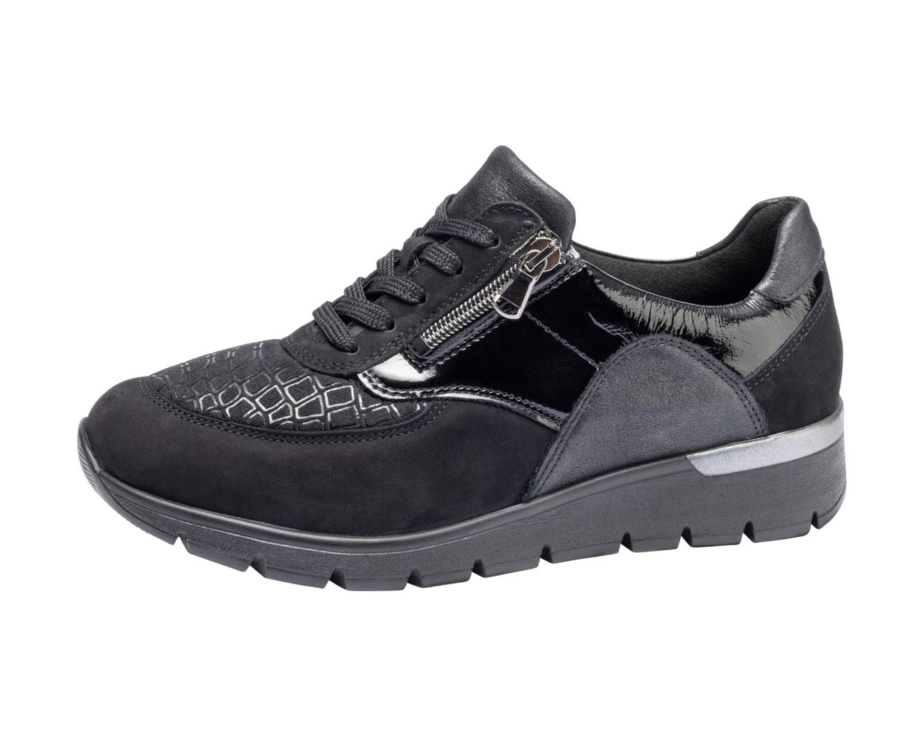 'K-Ramona' women's very wide fit (K) sneakers - Black - Chaplinshoes'K-Ramona' women's very wide fit (K) sneakers - BlackWaldläufer