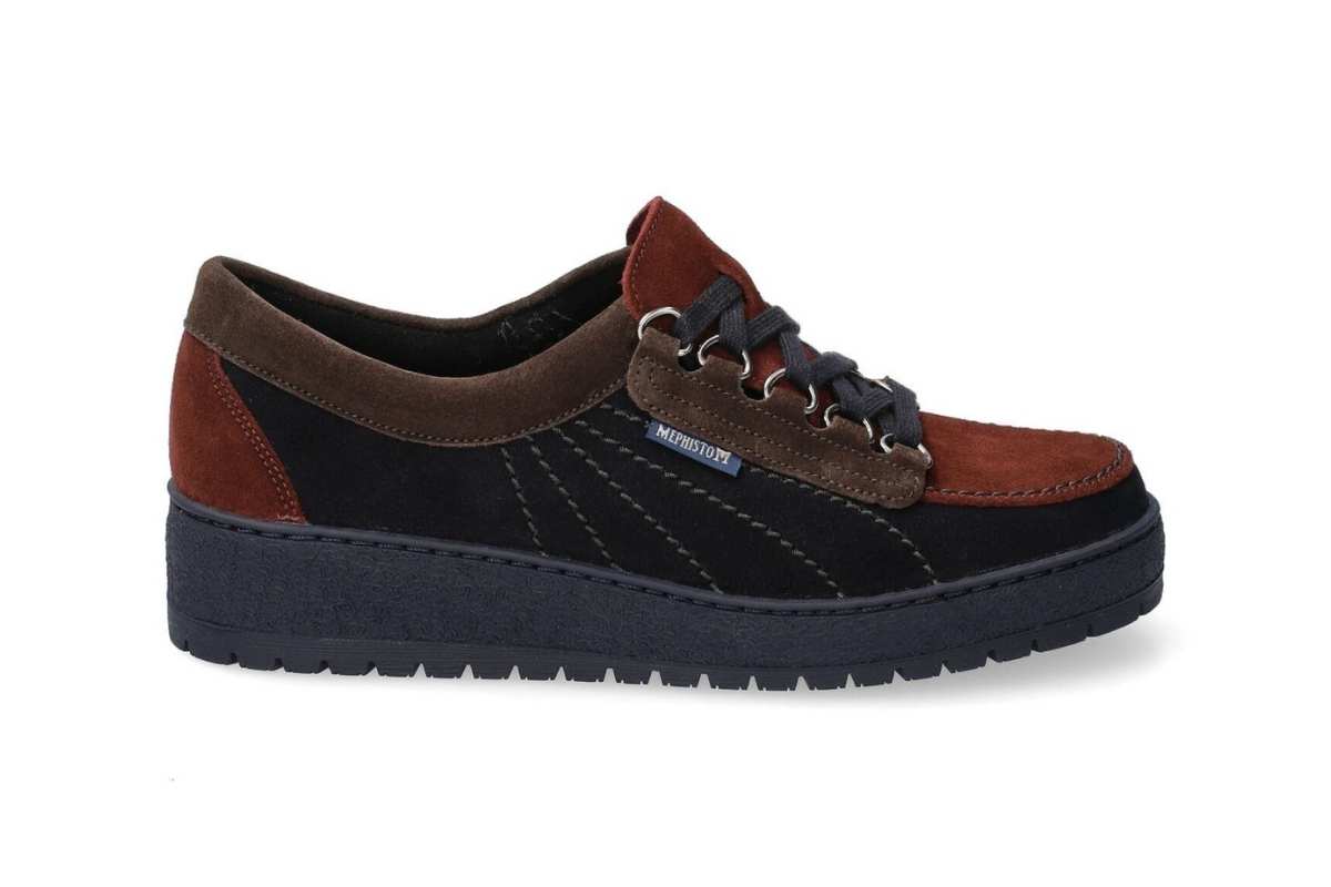 'Lady' women's lace-up shoe - dark blue mix
