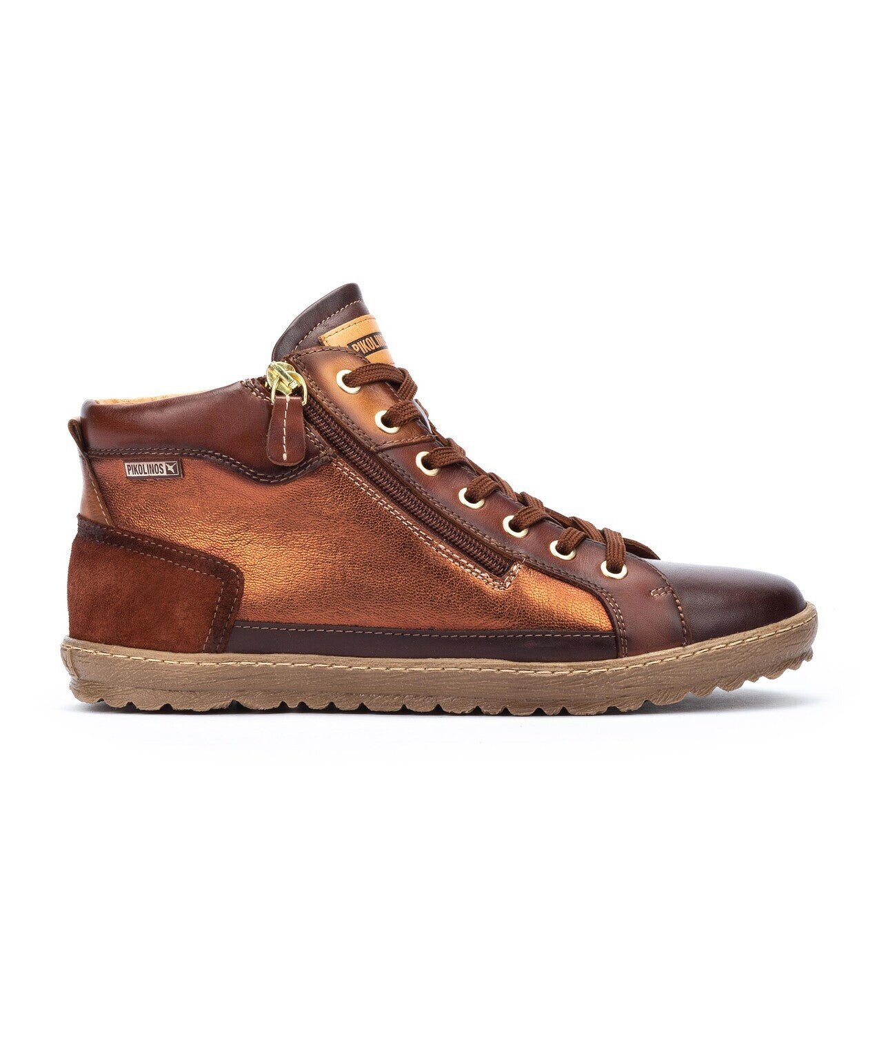'Lagos' women's lace - zip sneaker boot - Brown - Chaplinshoes'Lagos' women's lace - zip sneaker boot - BrownPikolinos