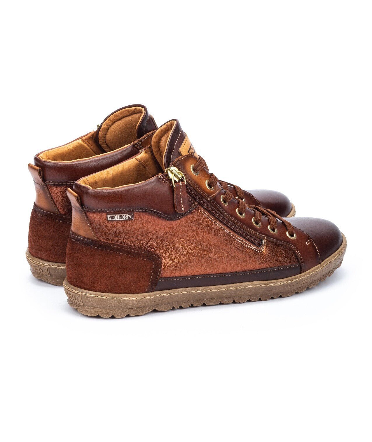 'Lagos' women's lace - zip sneaker boot - Brown - Chaplinshoes'Lagos' women's lace - zip sneaker boot - BrownPikolinos