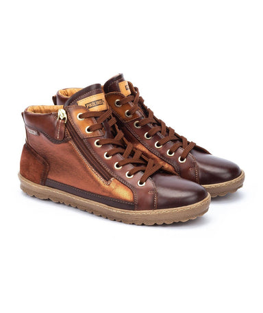 'Lagos' women's lace - zip sneaker boot - Brown - Chaplinshoes'Lagos' women's lace - zip sneaker boot - BrownPikolinos