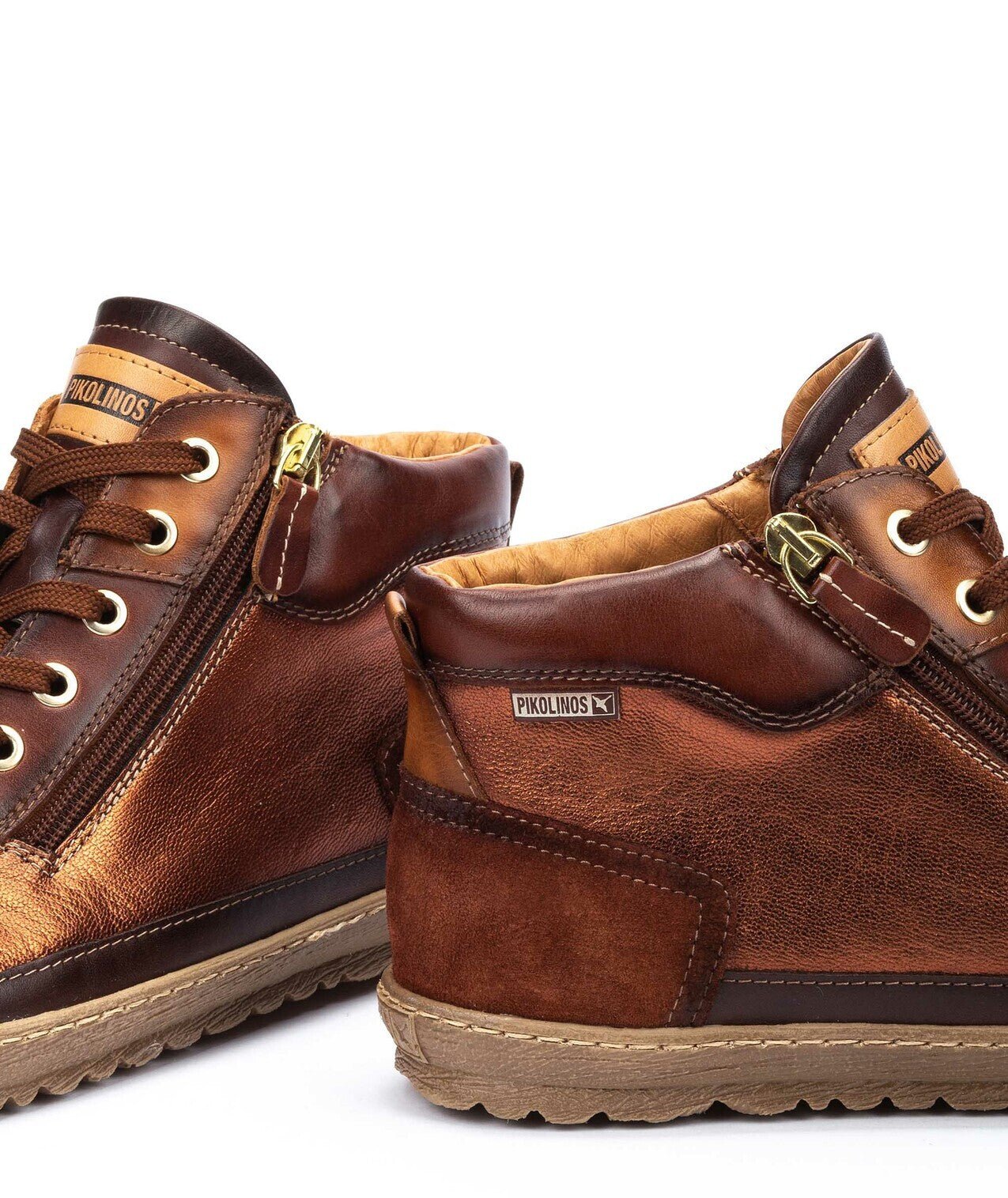 'Lagos' women's lace - zip sneaker boot - Brown - Chaplinshoes'Lagos' women's lace - zip sneaker boot - BrownPikolinos