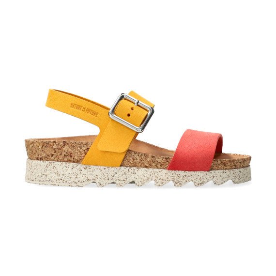 'Maggy' women's NATURE IS FUTURE sandal - Red yellow - Chaplinshoes'Maggy' women's NATURE IS FUTURE sandal - Red yellowMephisto