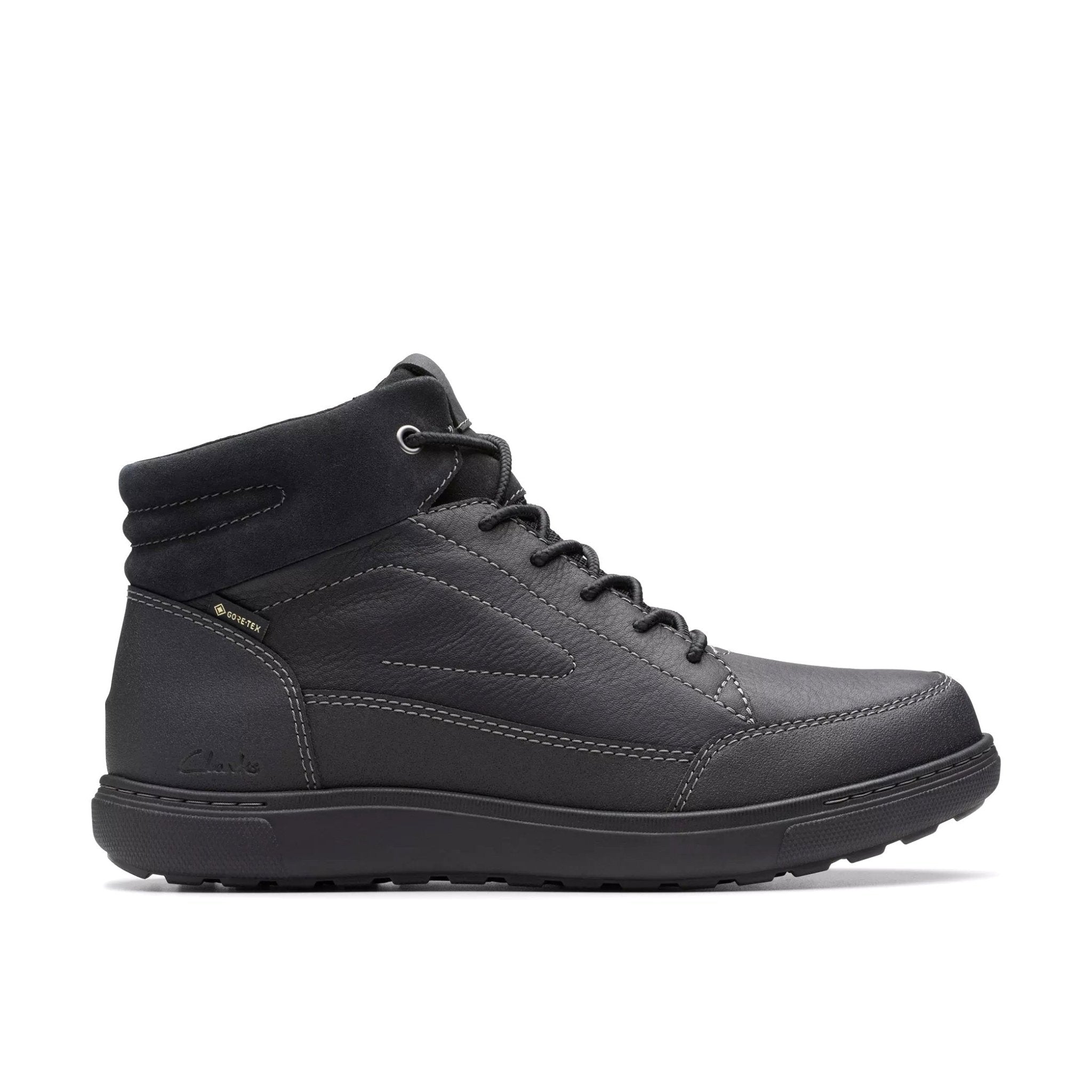 Clarks Mapstone hi Goretex waterproof ankle boot black leather