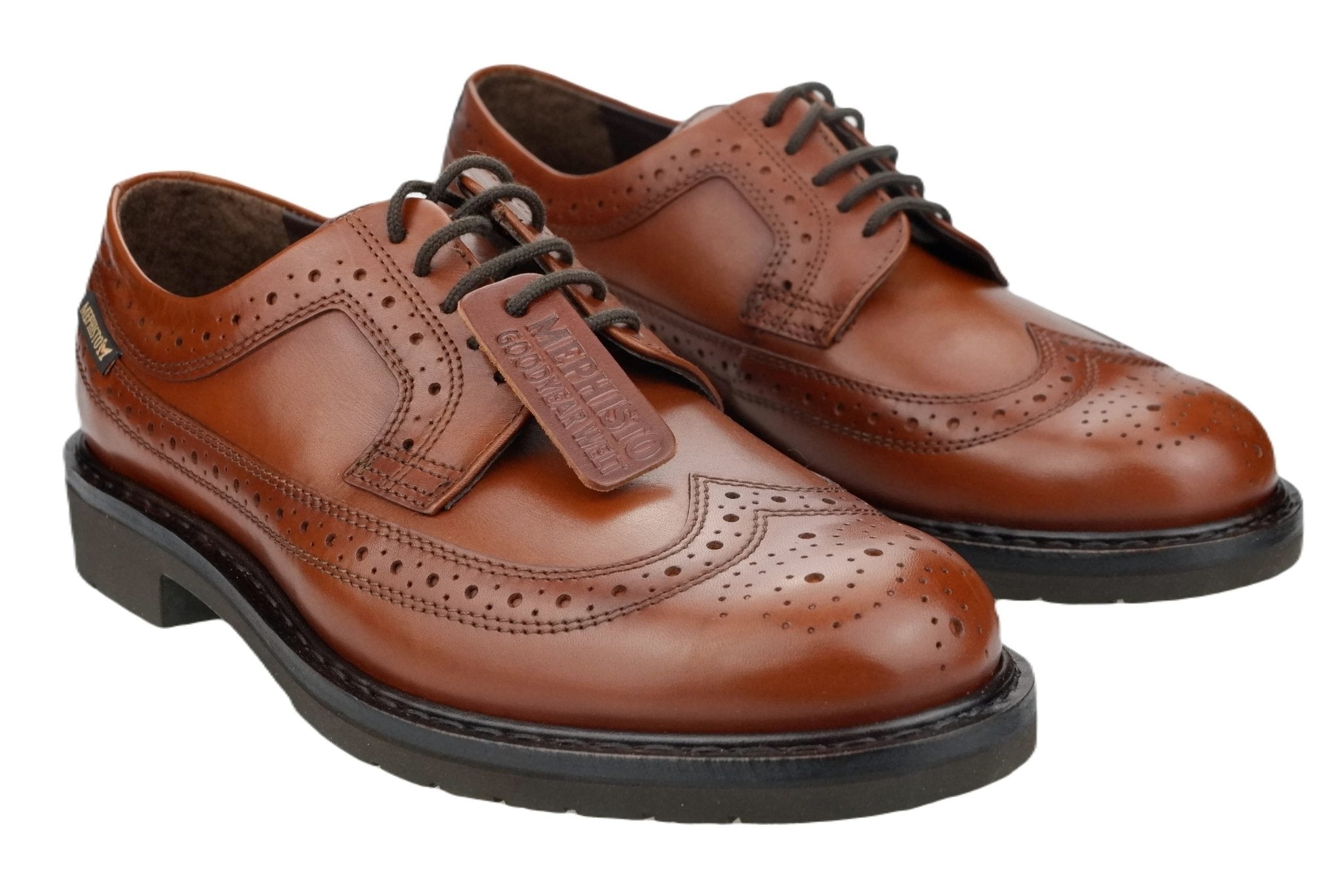 'Matthew' zapato brock goodyear hecho a mano para hombre - Marrón castaño - ChaplinshoesZapato de hombre brock goodyear hecho a mano 'Mathew' - Marrón castaño Mephisto