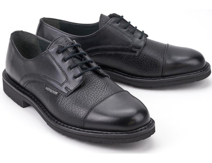 Chaussure à lacets faite à la main pour hommes 'Melchior' - Noir