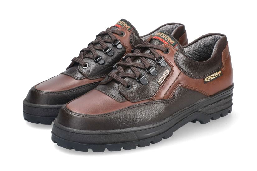 'Barracuda' men's robust waterproof lace-up shoe - brown
