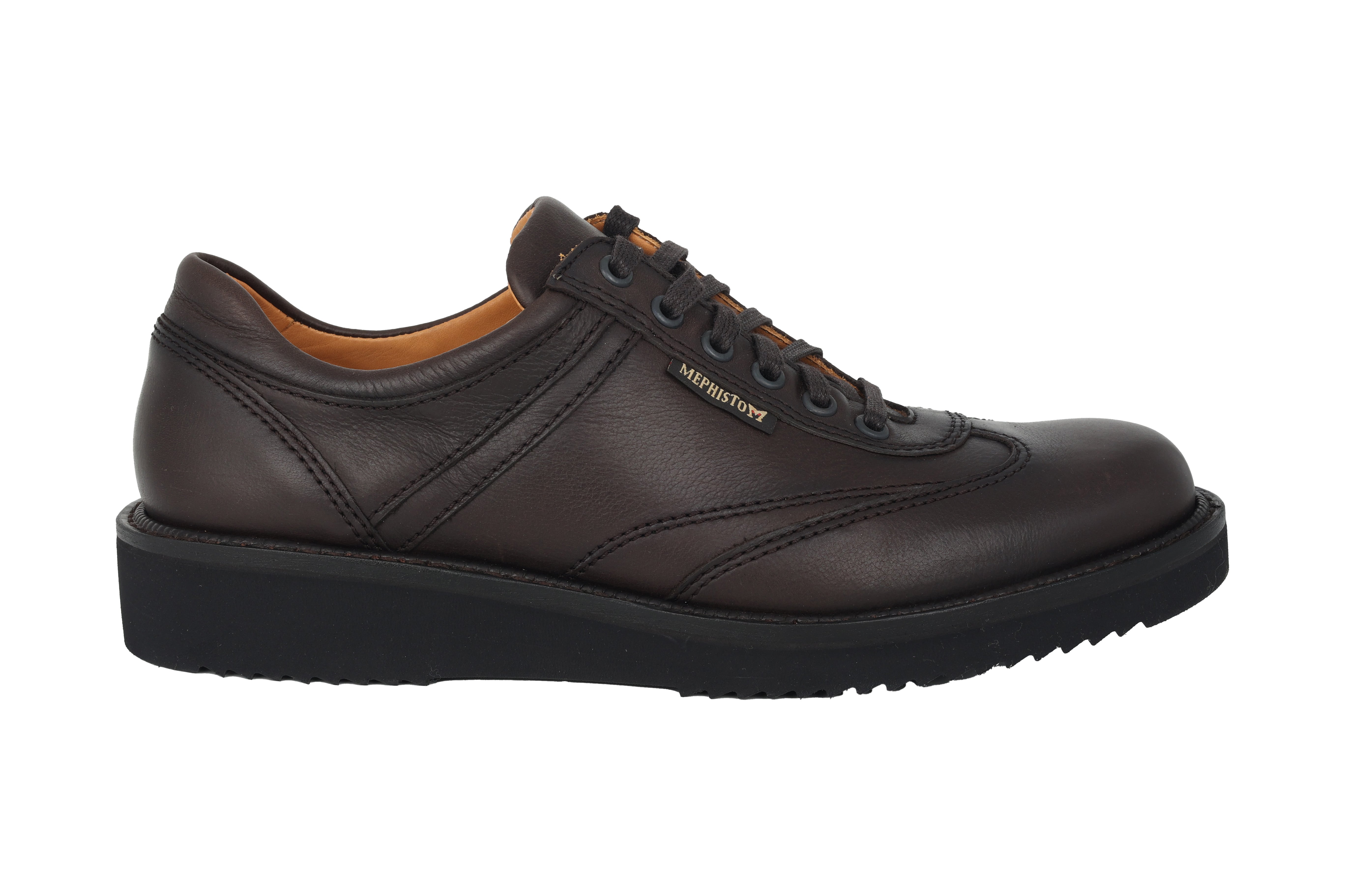 'Adriano' men's handmade lace-up shoe - dark brown