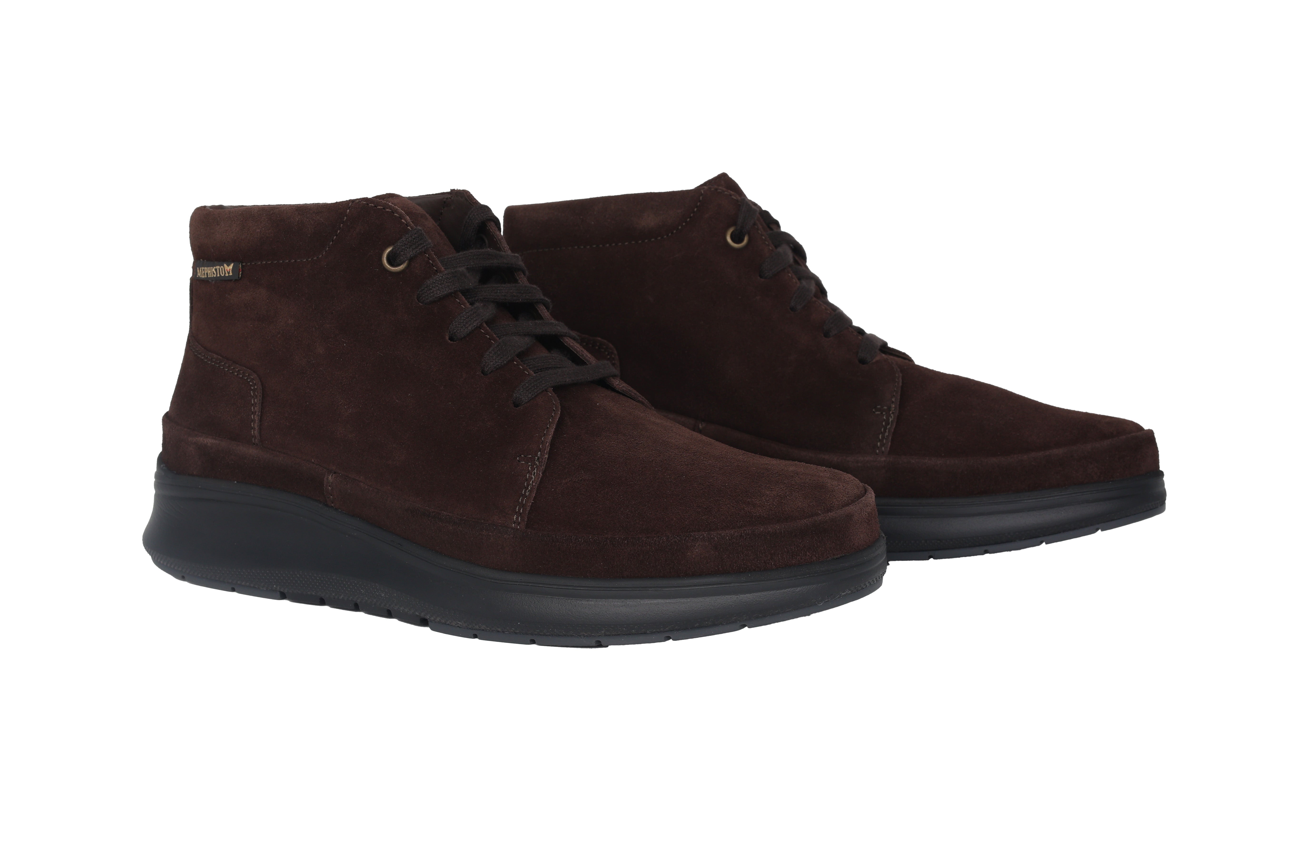 'JEFFREY' men's lace-up boot - Dark brown suede