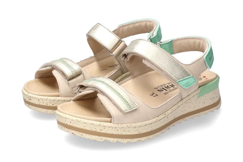 Ergonomische Damensandale „Elora“ mit weiter Passform (H) – Taupe