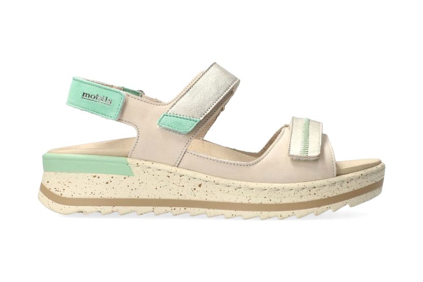 Ergonomische Damensandale „Elora“ mit weiter Passform (H) – Taupe