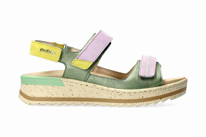 'Elora' women's wide fit (H) sandal - multicolour