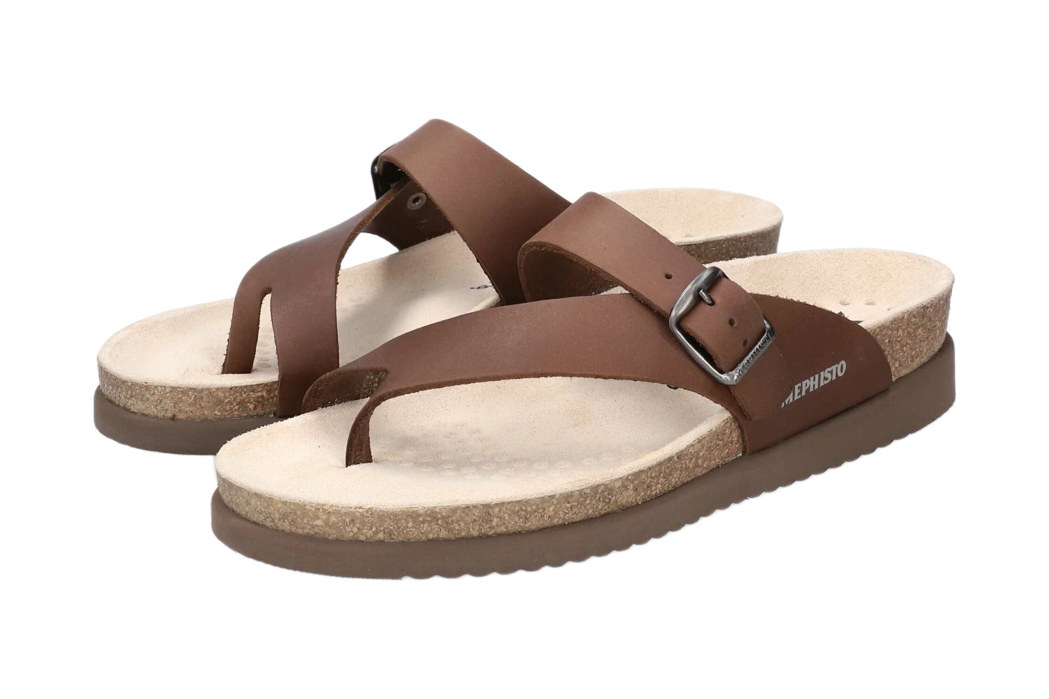 'Helen' women's thong sandal - brown