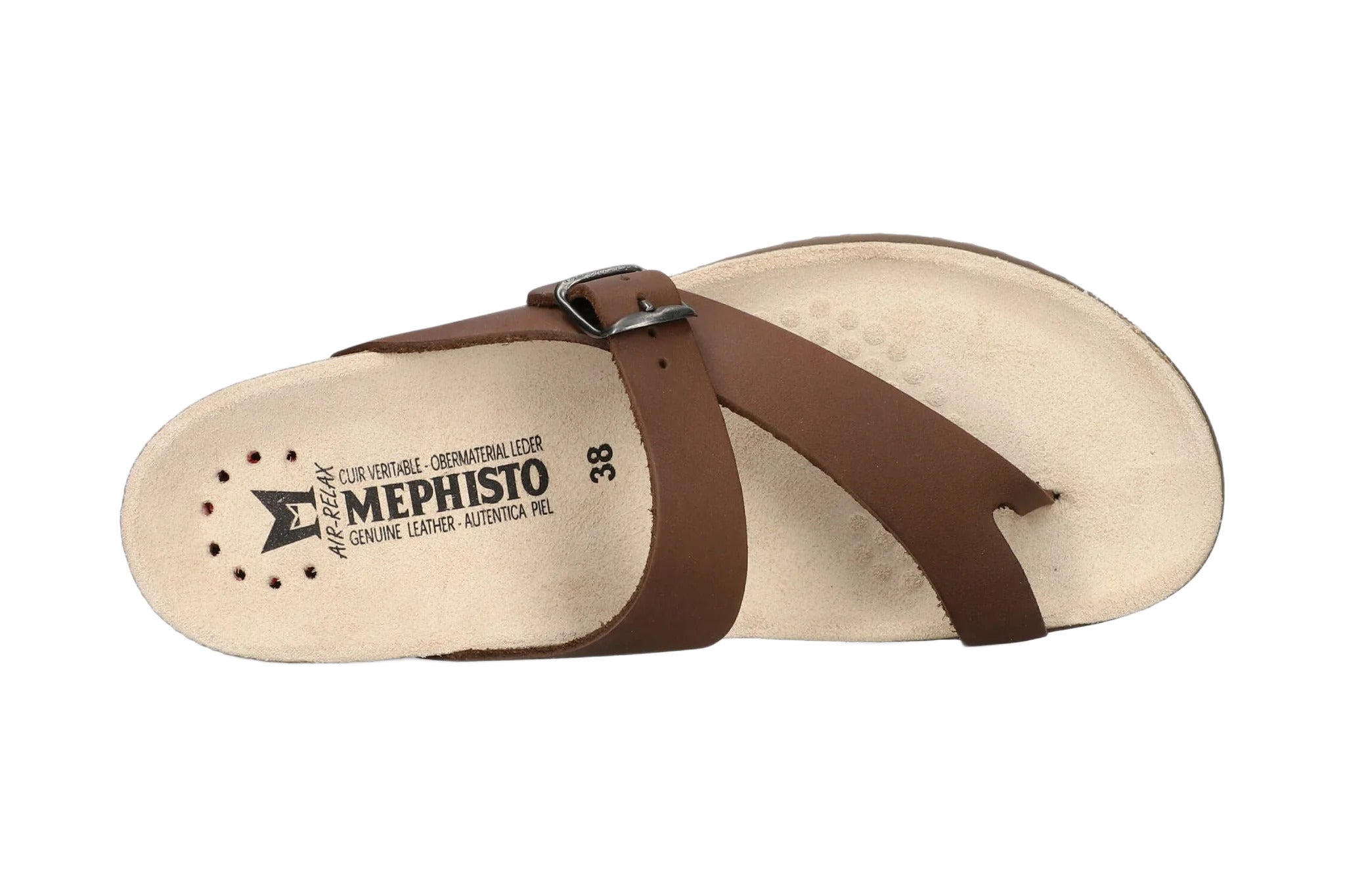 'Helen' women's thong sandal - brown
