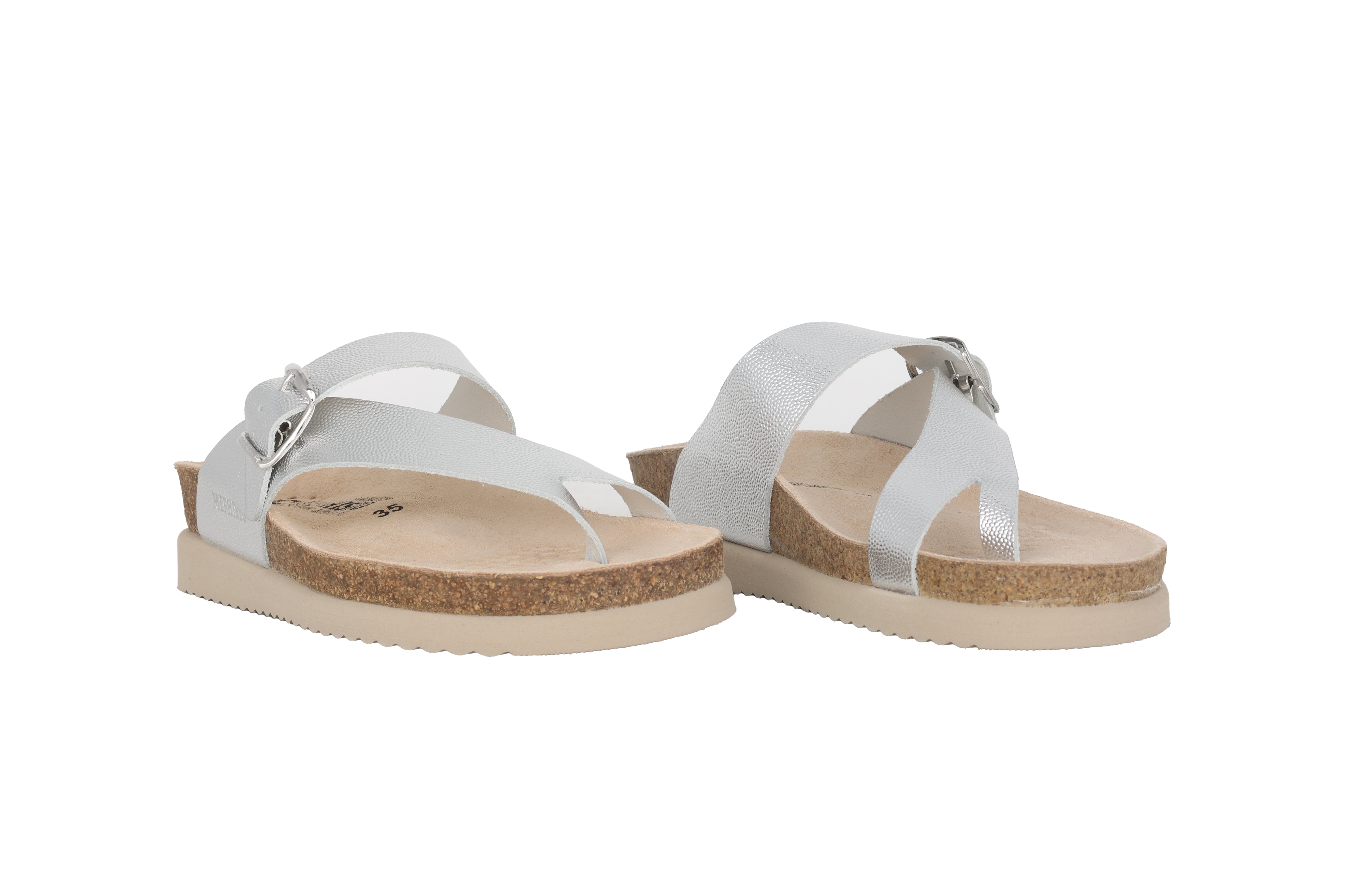 'Helen' women's thong sandal - silver
