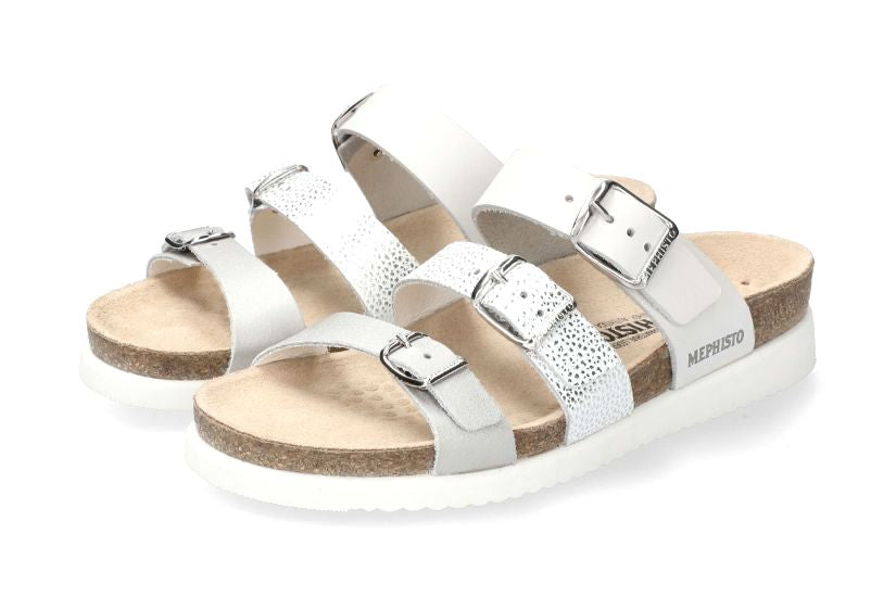 'Hyacinta' women's strap slide sandal - silver