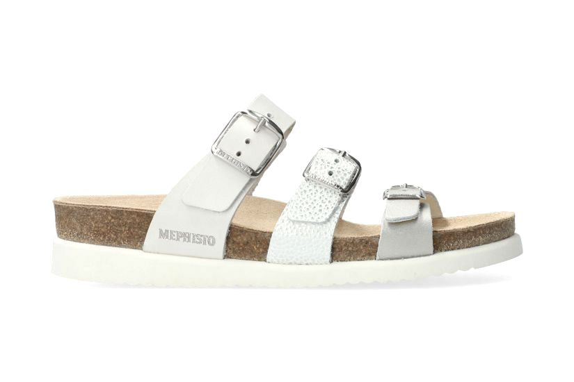 'Hyacinta' women's strap slide sandal - silver