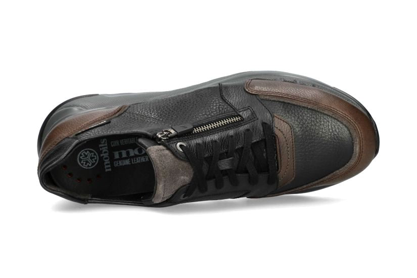 'Isaac' men's wide fit (H) sneaker - dark brown