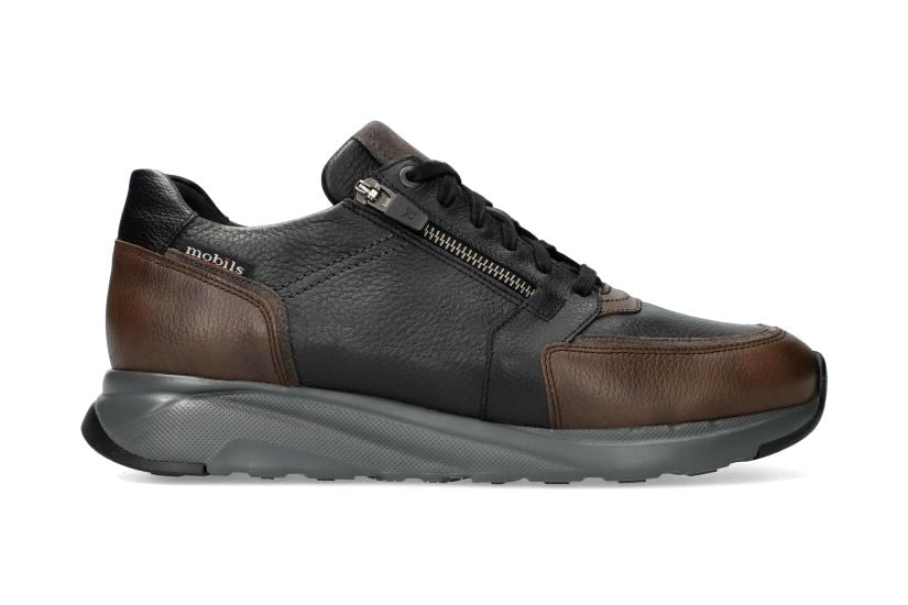 'Isaac' men's wide fit (H) sneaker - dark brown