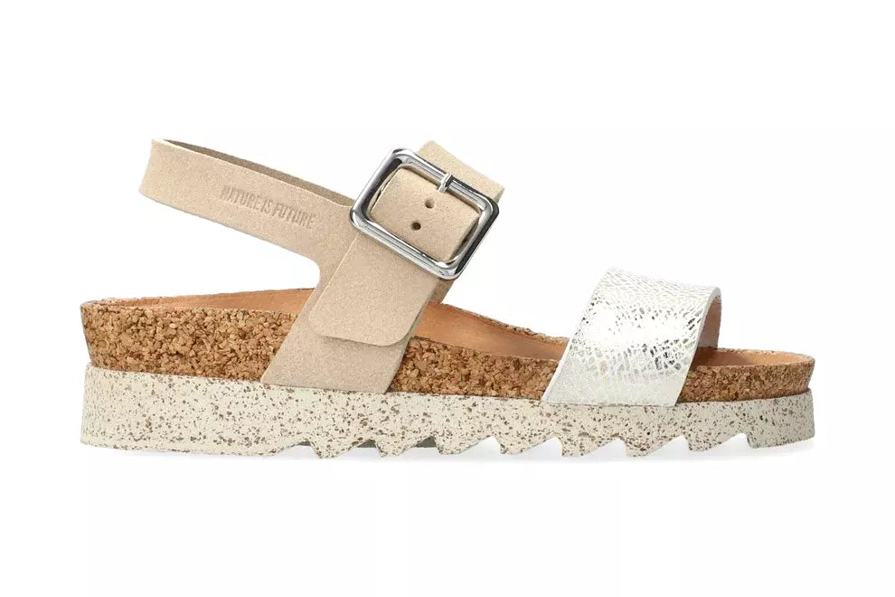 'Maggy' dámské sandály NATURE IS FUTURE - stříbrné