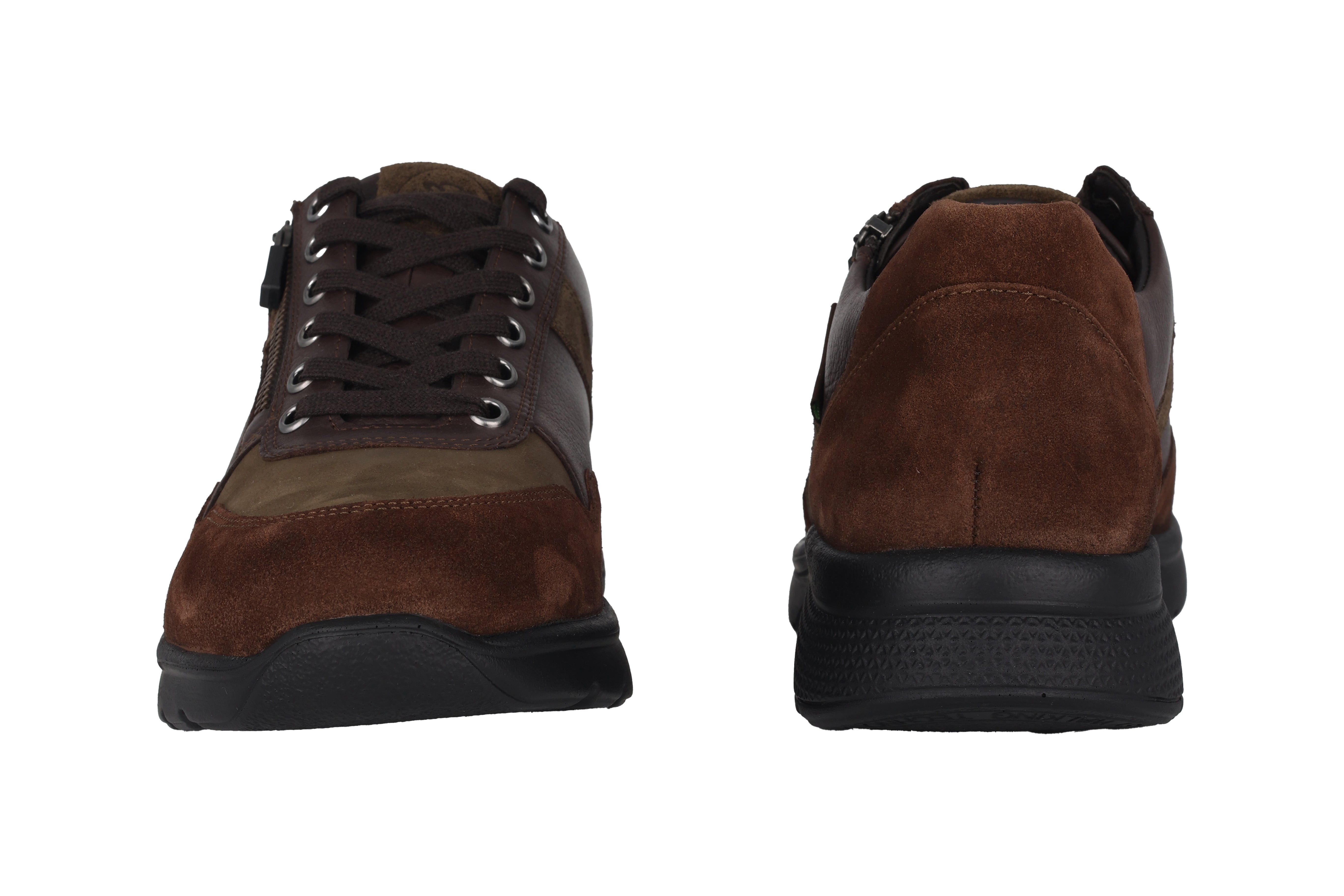 'Amory' men's walking rolling wide fit (H) lace-up shoes - brown