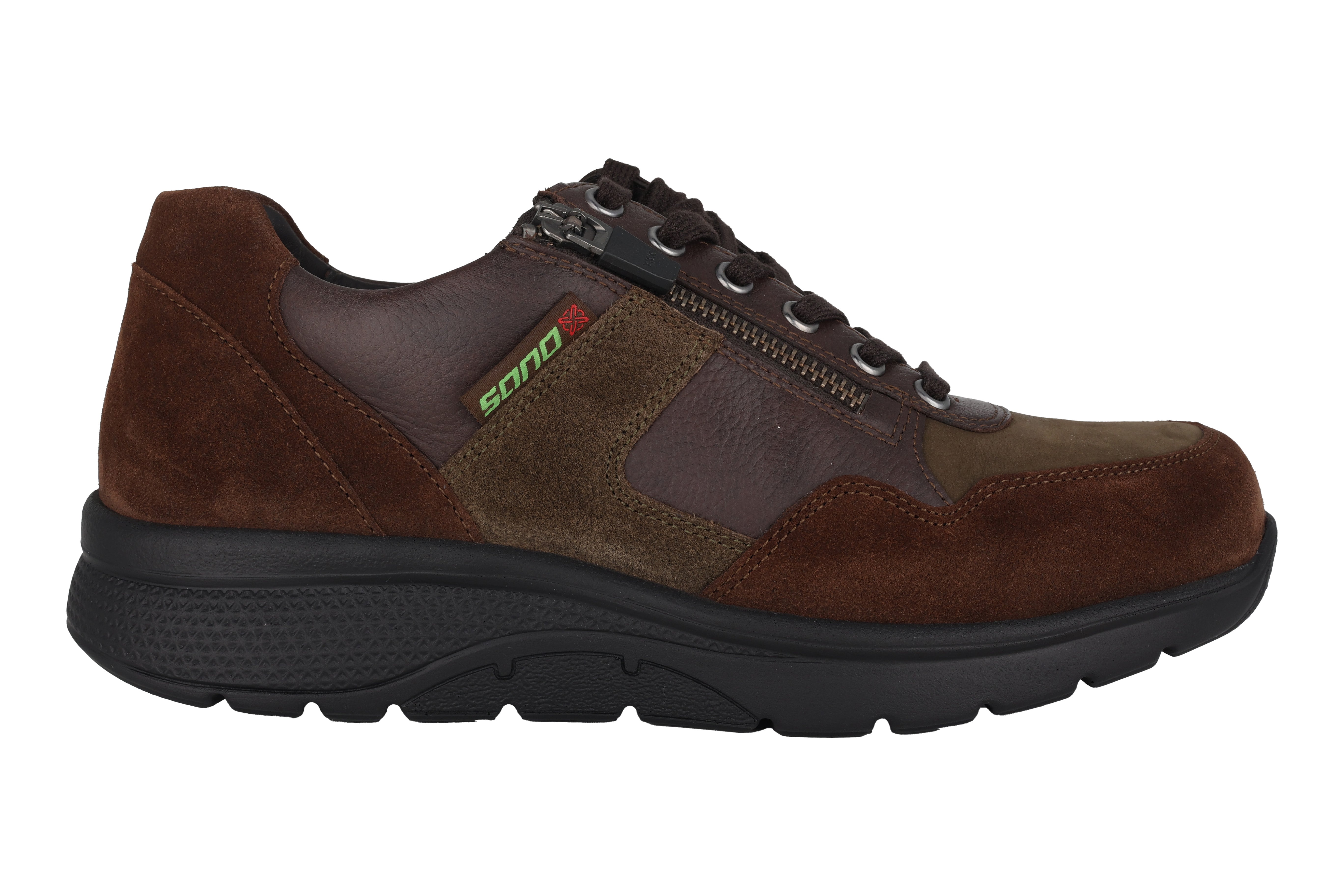 'Amory' men's walking rolling wide fit (H) lace-up shoes - brown
