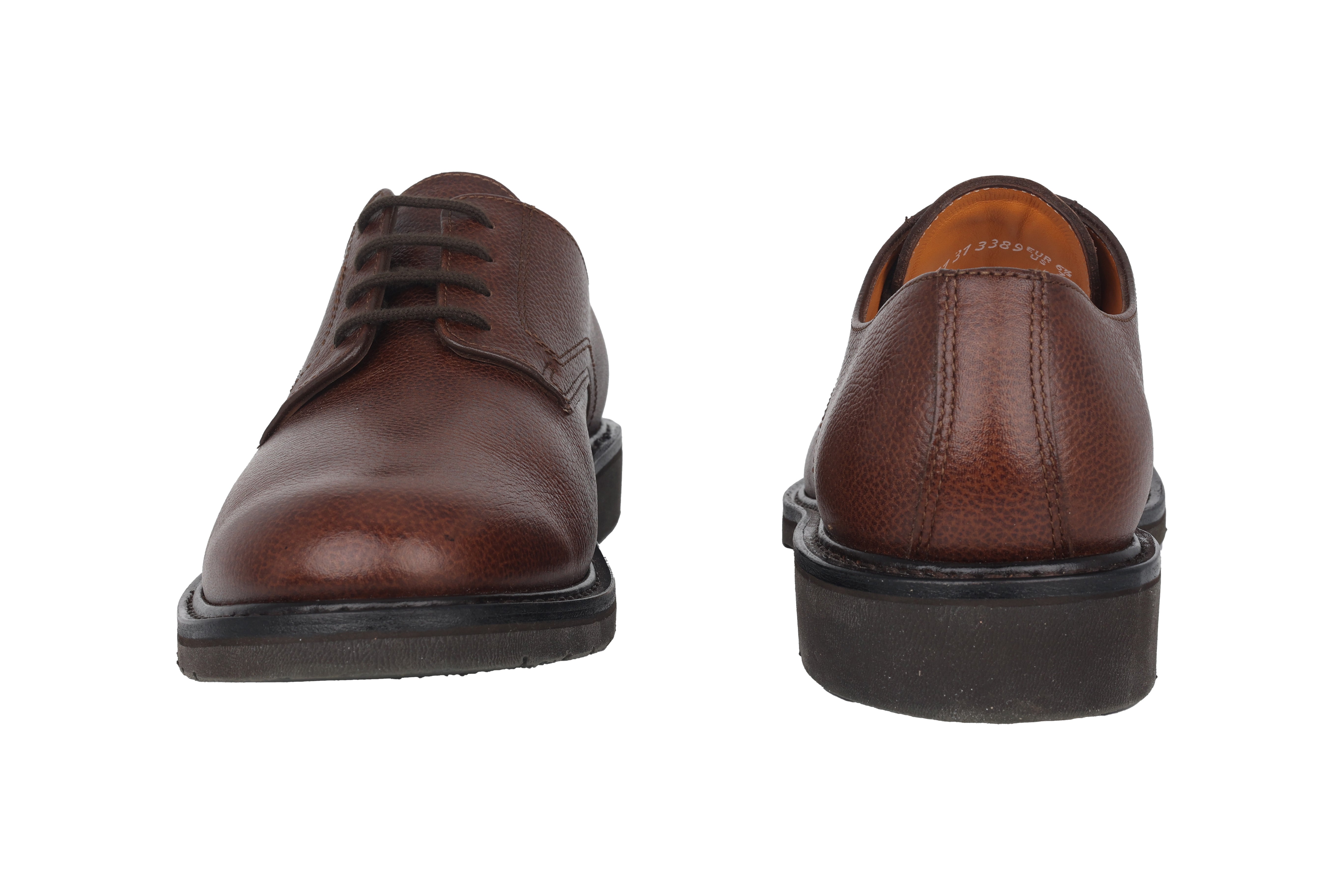 Zapatos con cordones para hombre hechos a mano 'Marlon' - Marrón