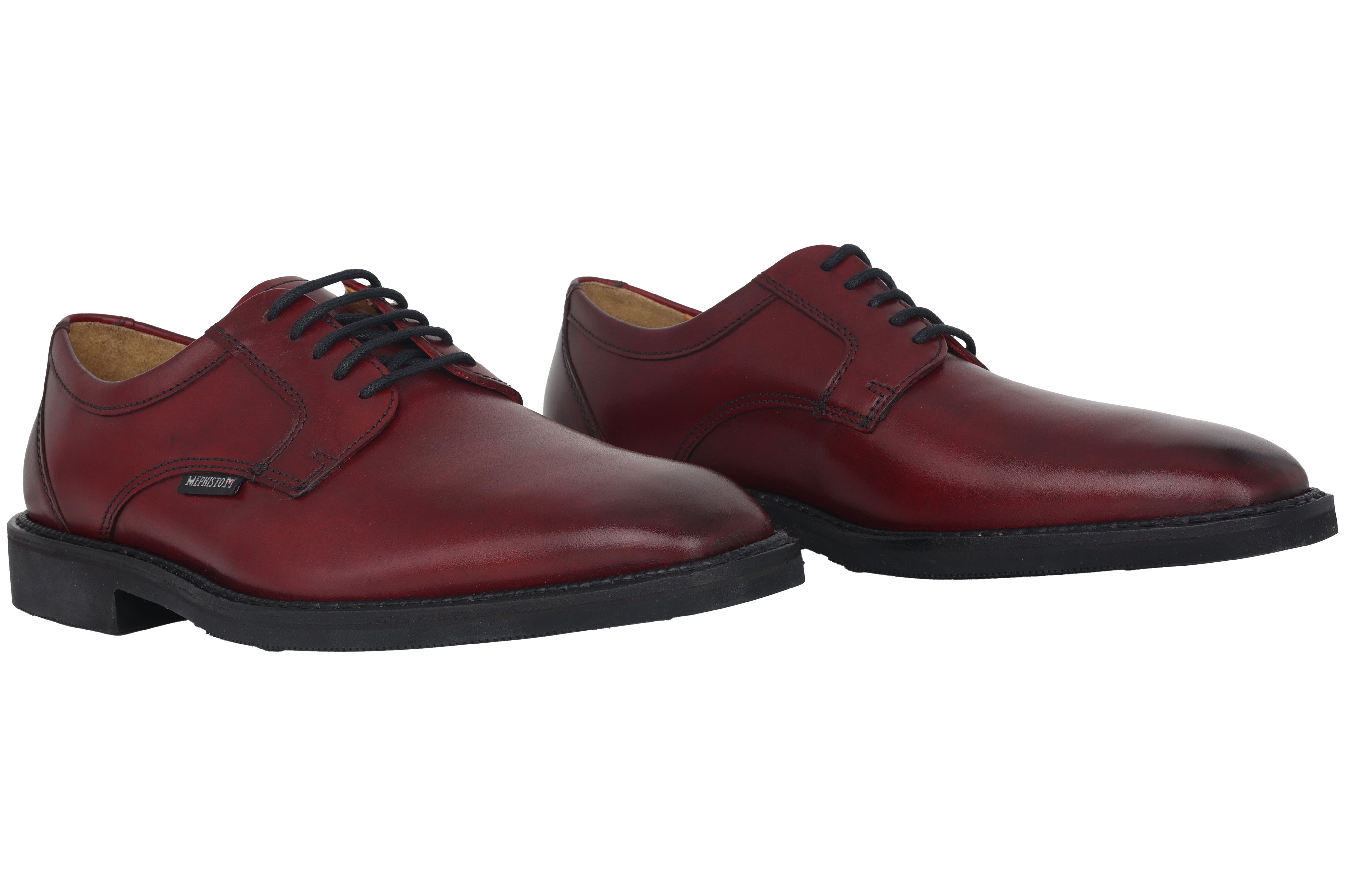 Ręcznie robione sznurowane buty męskie 'PEDRO' - Czerwone