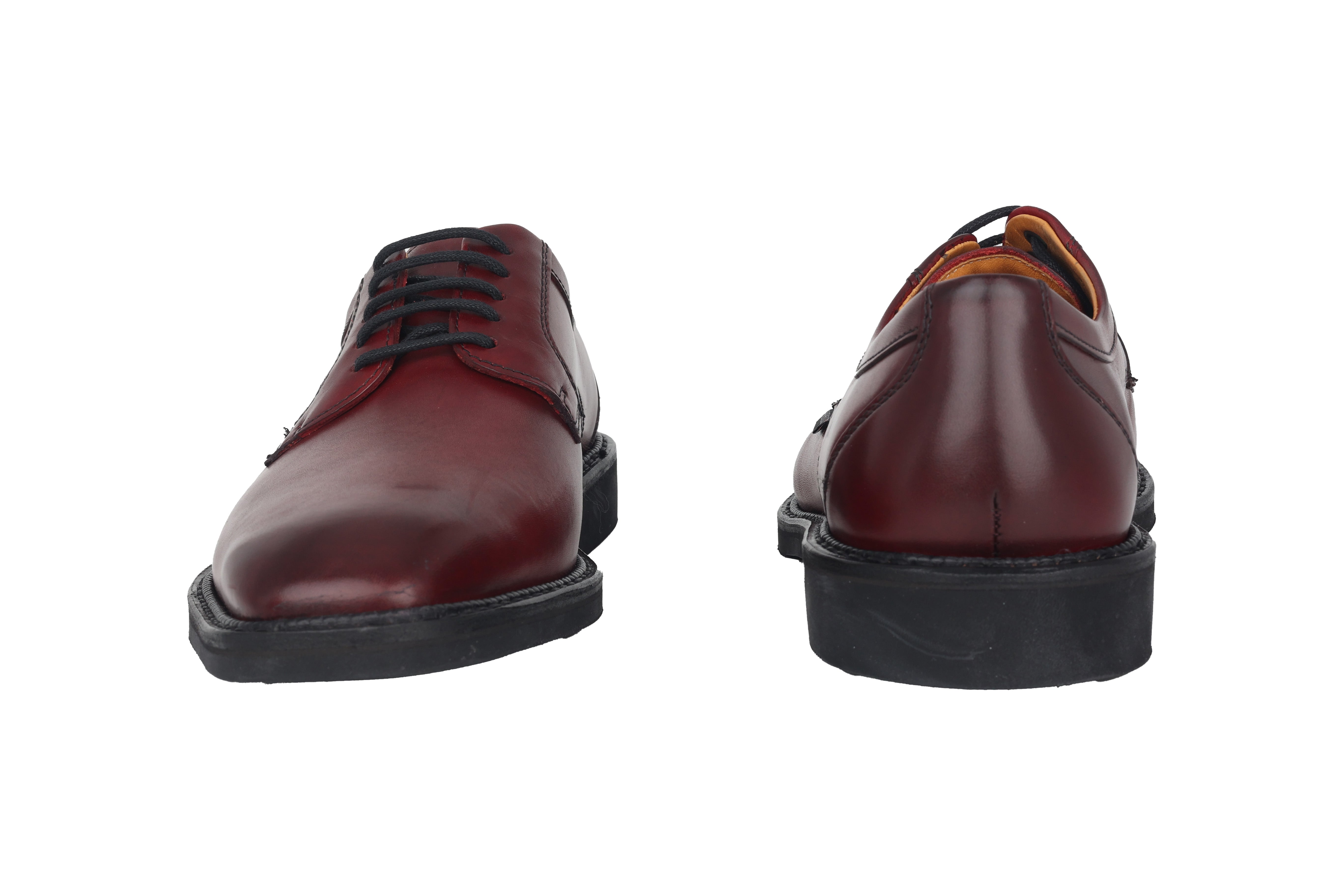 Ręcznie robione sznurowane buty męskie 'PEDRO' - Czerwone