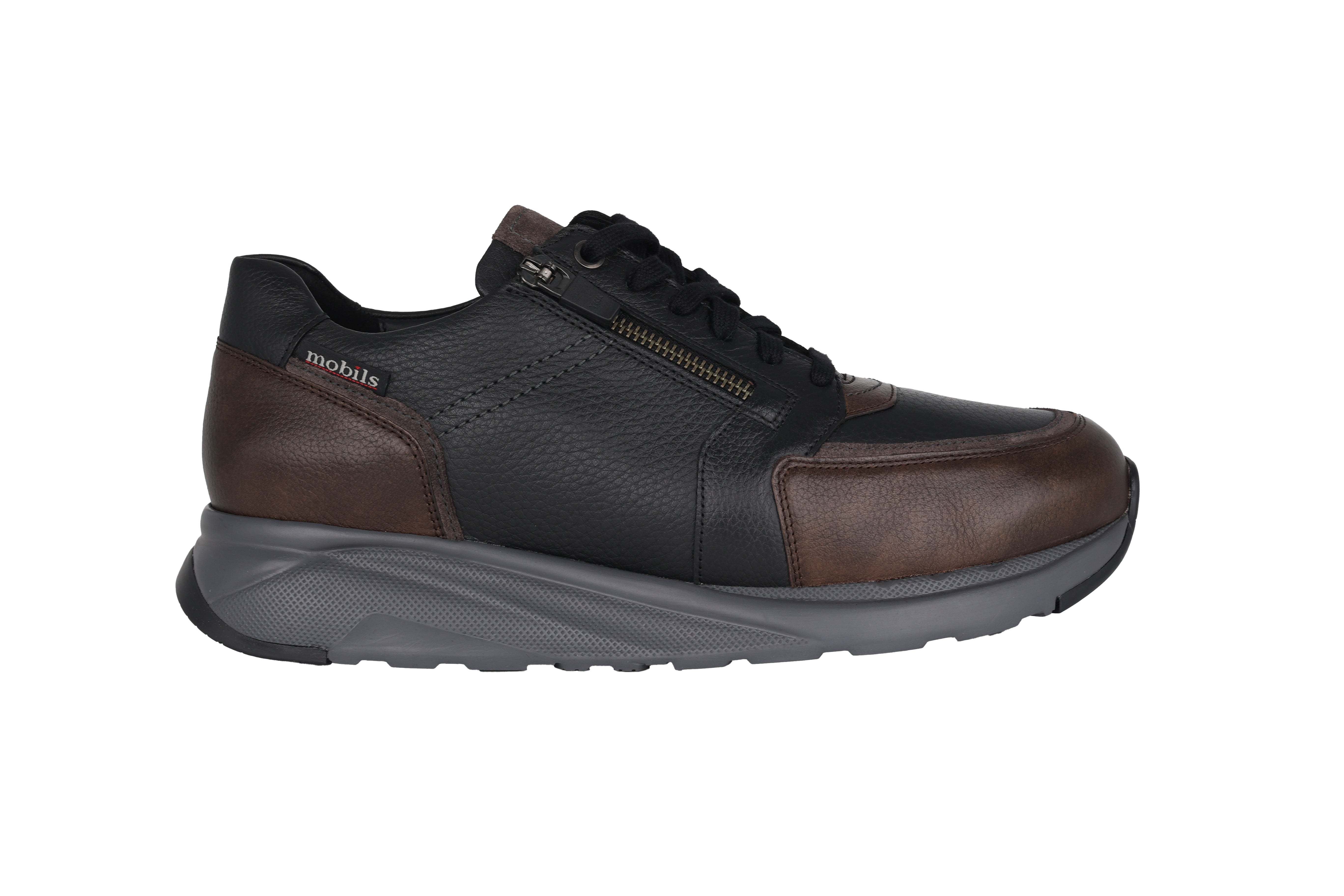 'Isaac' men's ergonomic wide fit (H) shoe - dark brown