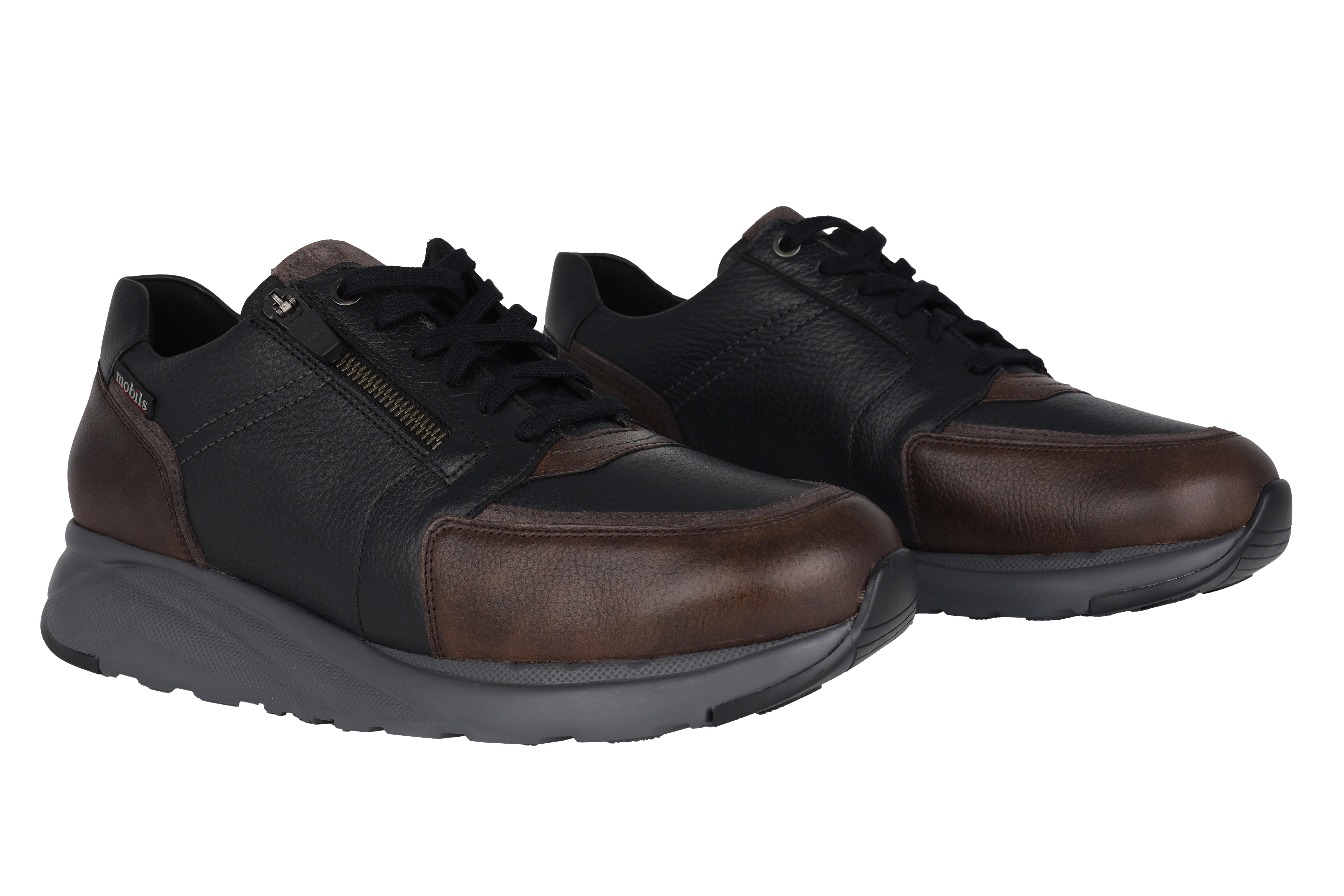 'Isaac' men's ergonomic wide fit (H) shoe - dark brown