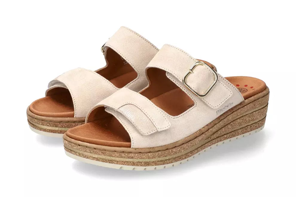 'Randya' women's sandal wide fit (H) - taupe