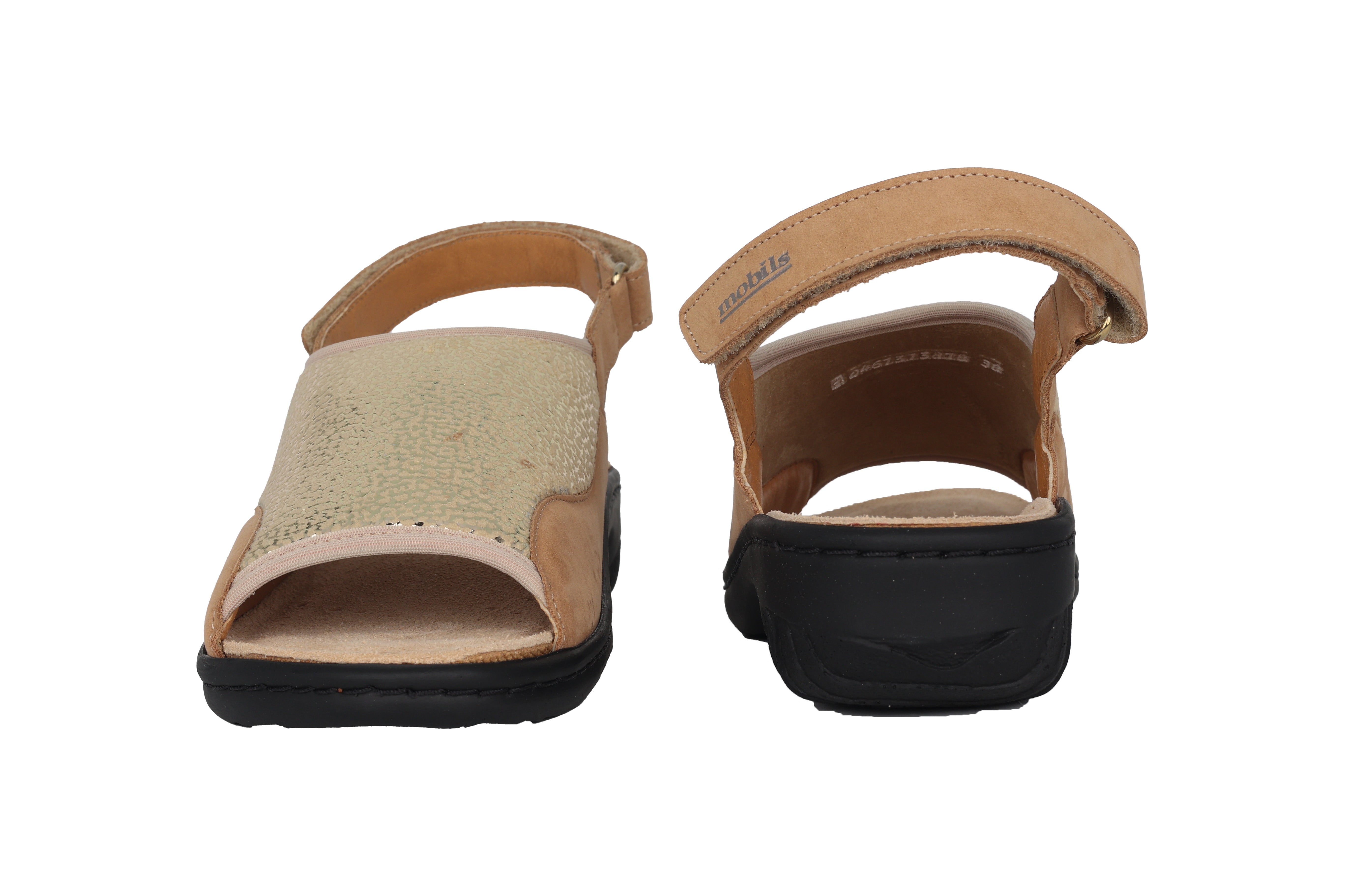 'Gisella' women's ergonomic wide fit (H) sandal - beige