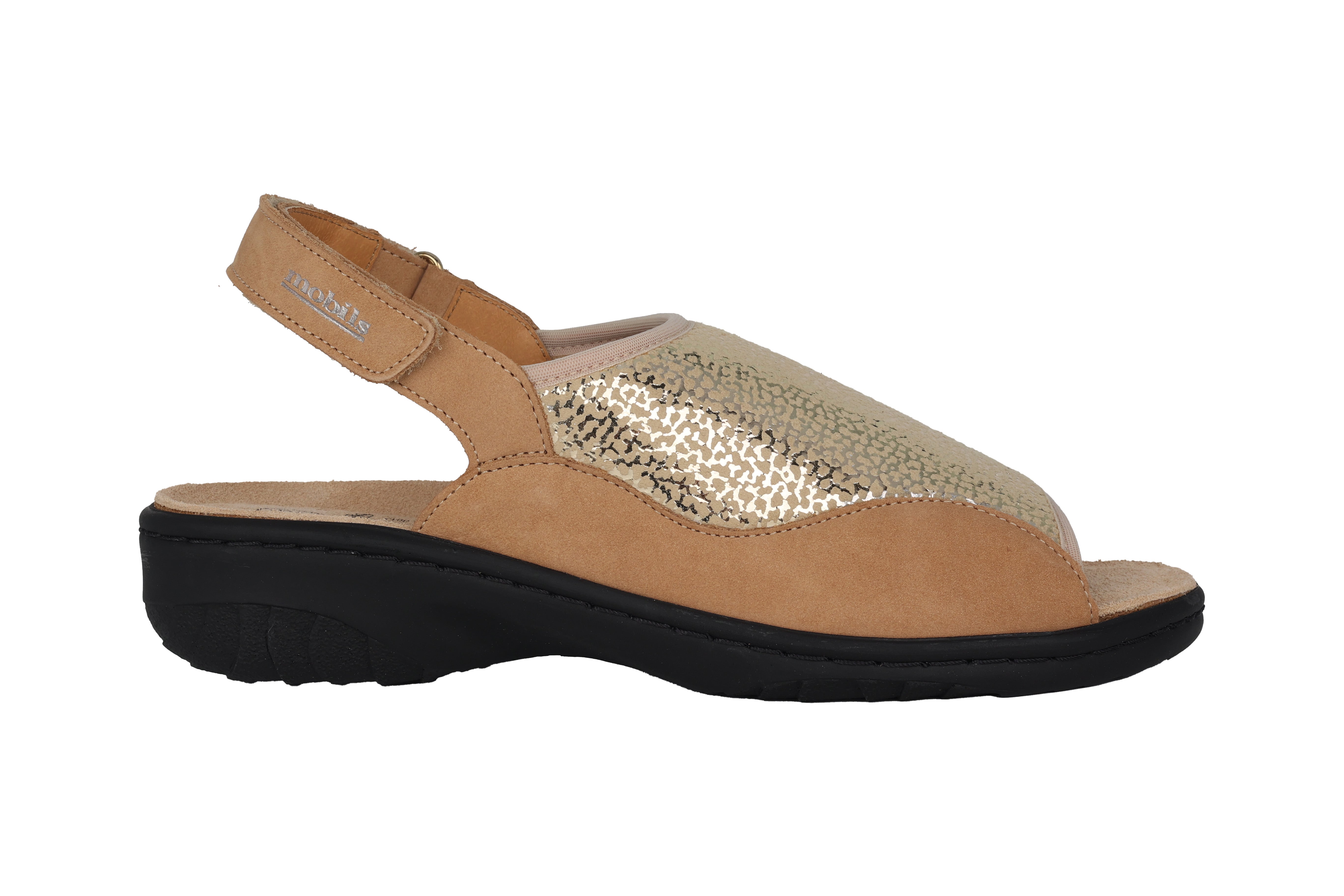 'Gisella' women's ergonomic wide fit (H) sandal - beige