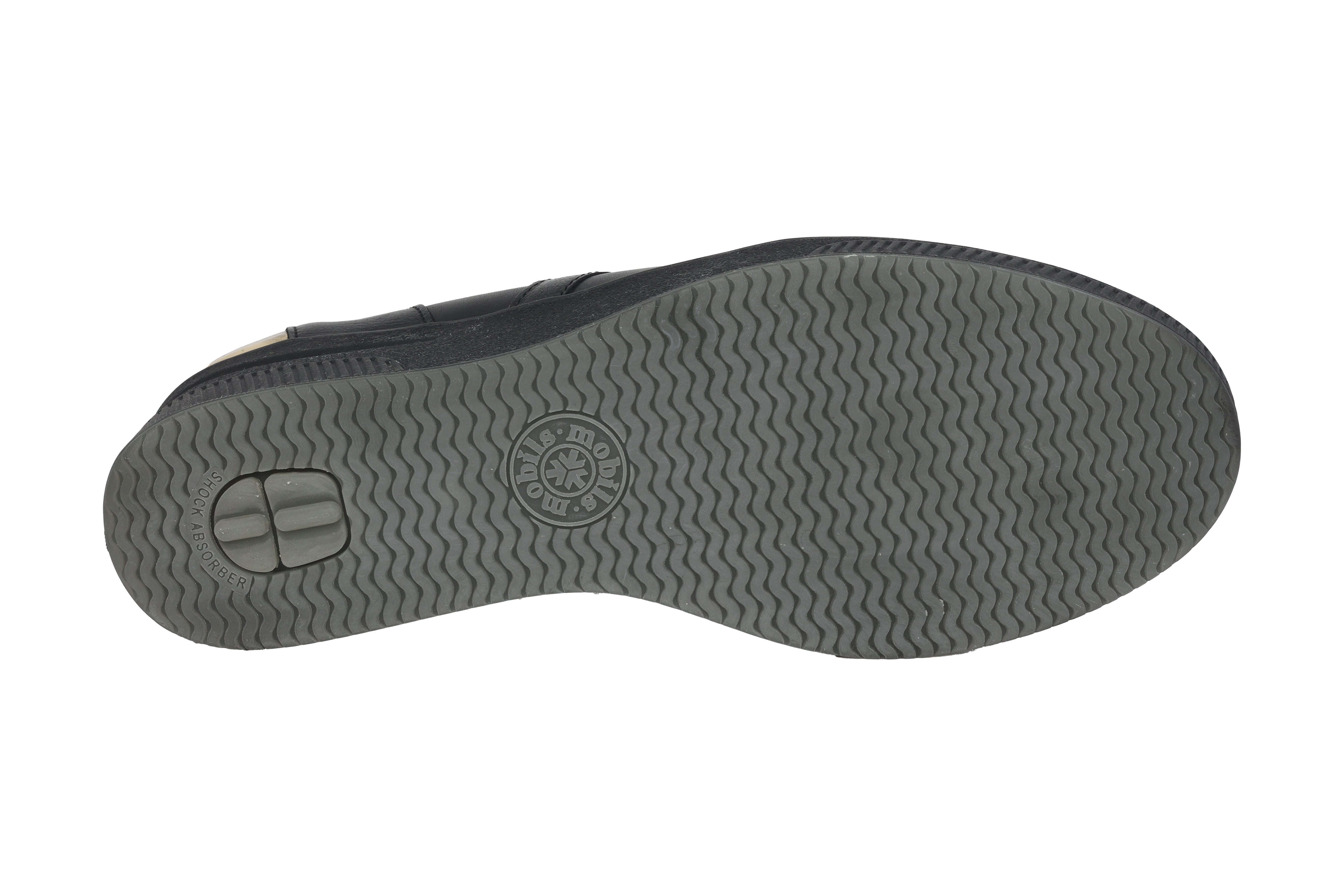 Sneakers con zip e lacci da donna 'Trudie' a vestibilità ampia (H) - Nero