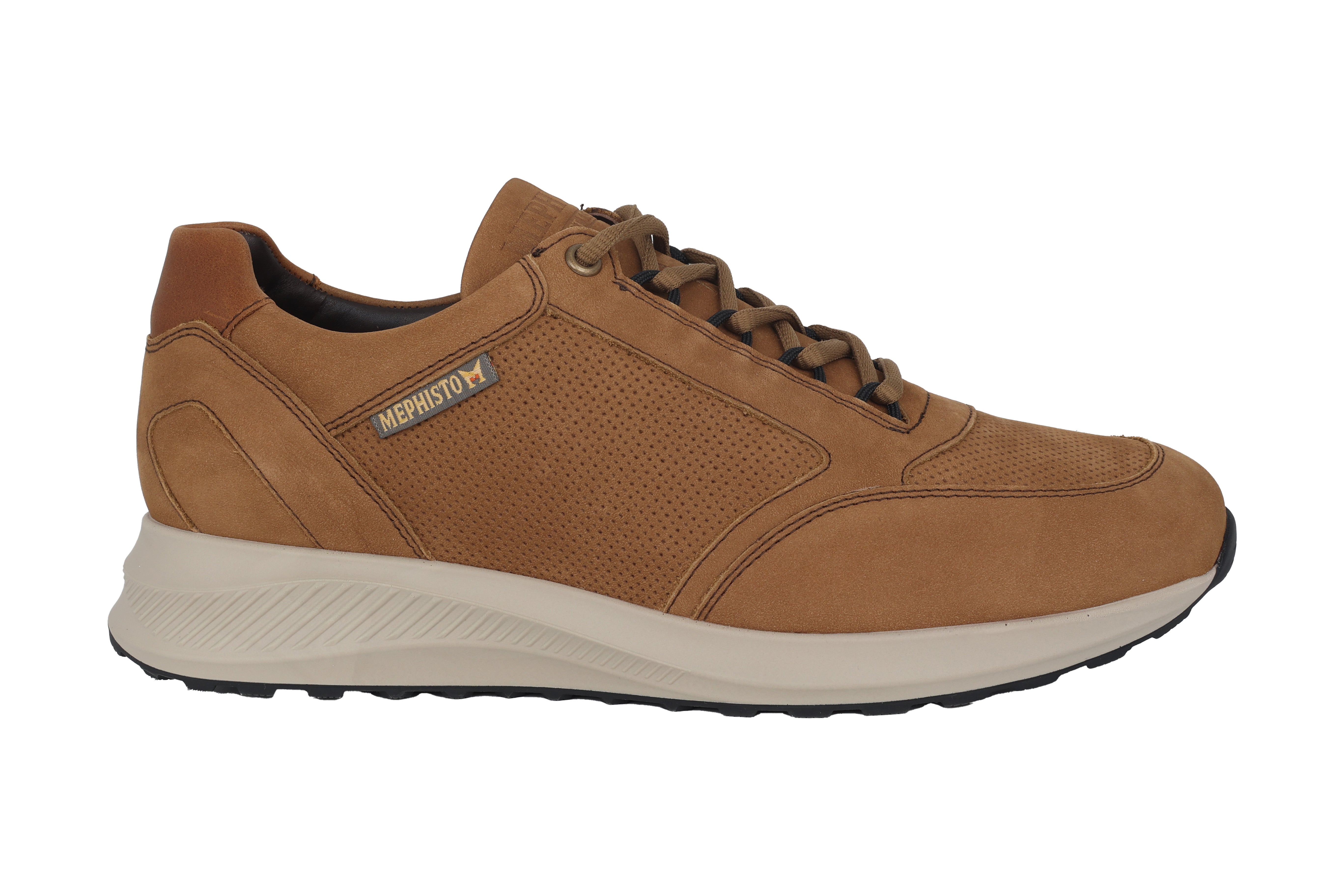 Herensneaker met veters 'Doyle' - Bruin