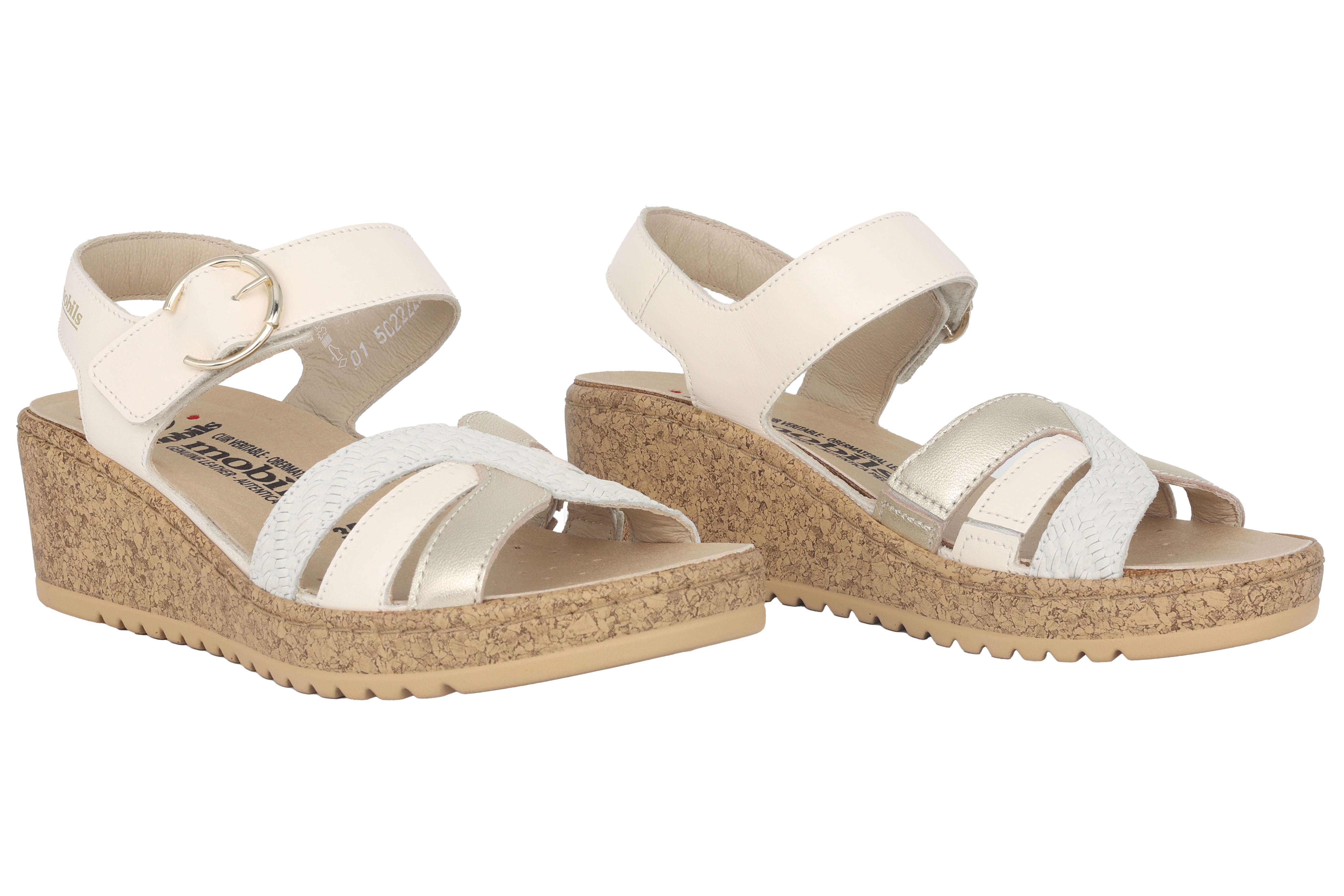 'Nancia' women's ergonomic wide fit (H) sandal - gold