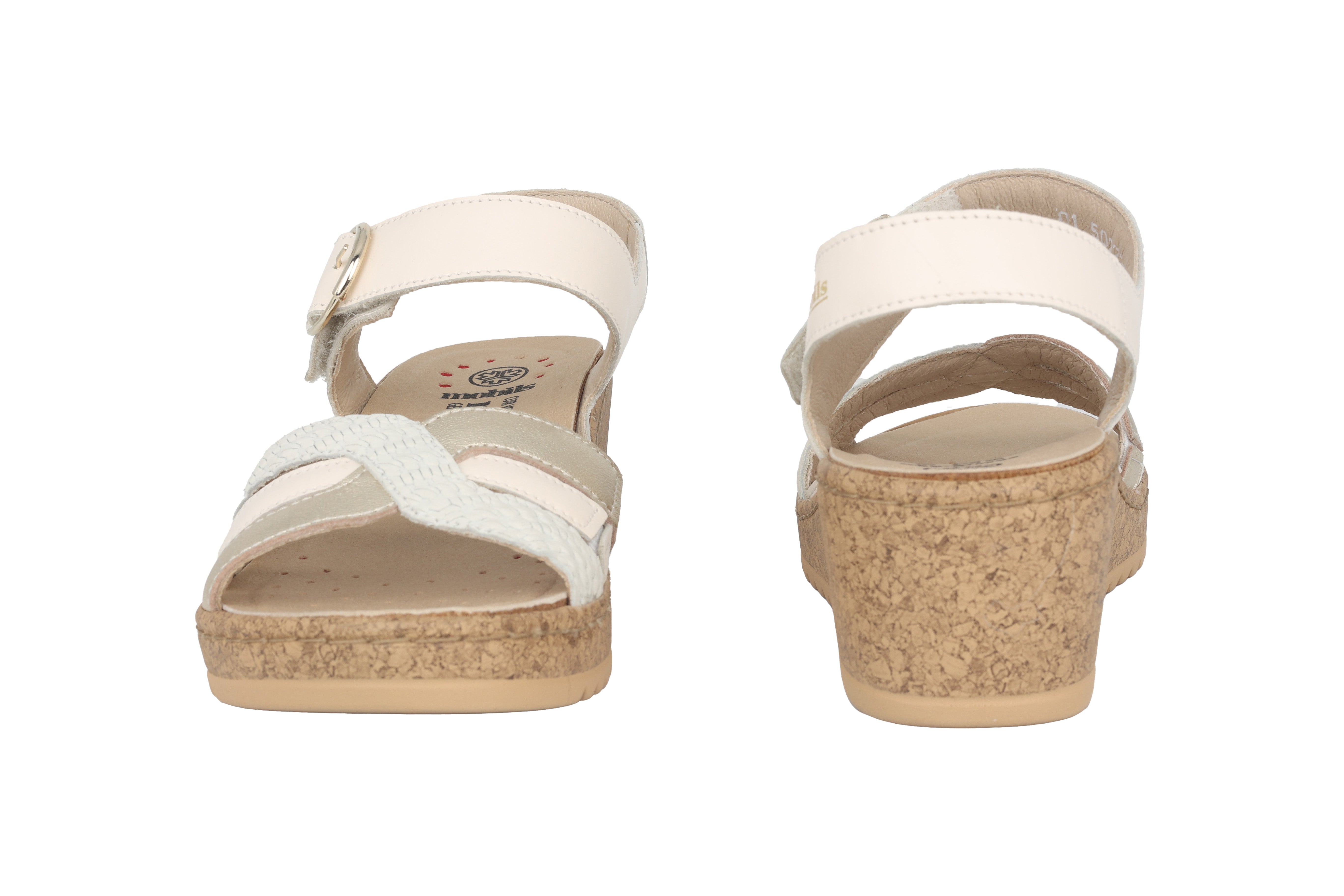 'Nancia' women's ergonomic wide fit (H) sandal - gold