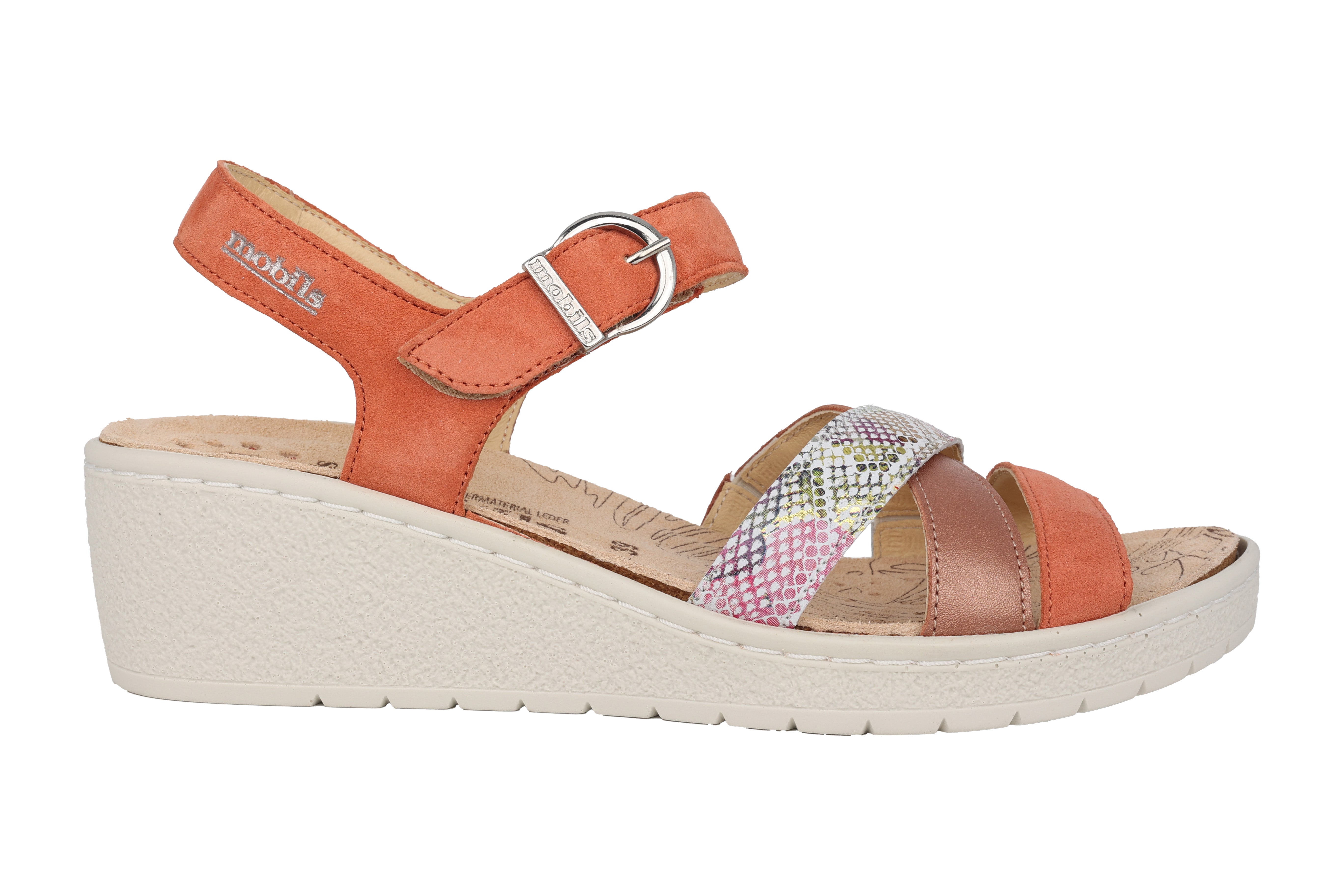 Weite Damensandalen 'Pietra' (H) - Orange