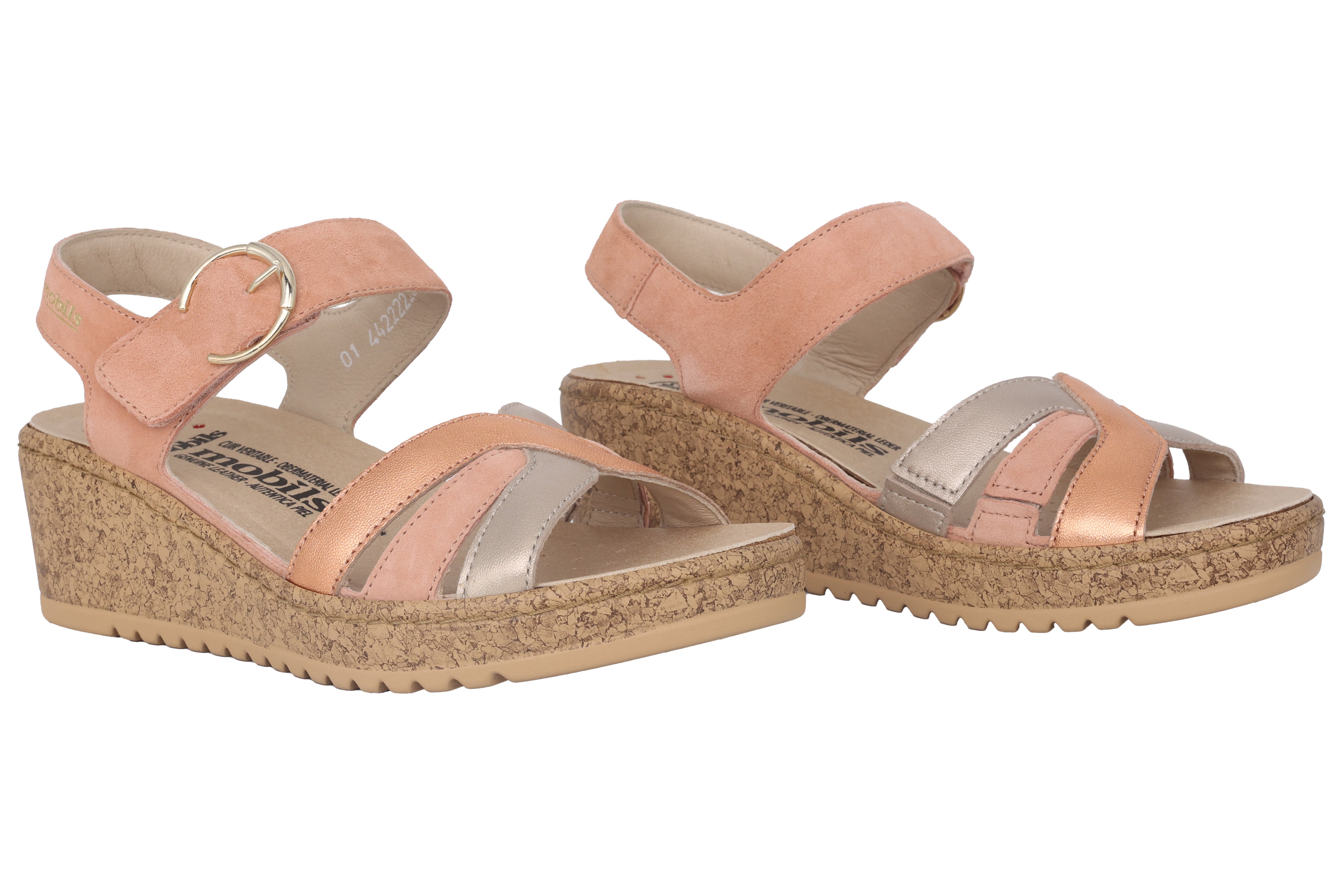 Nancia' women's ergonomic wide fit (H) sandal - pink