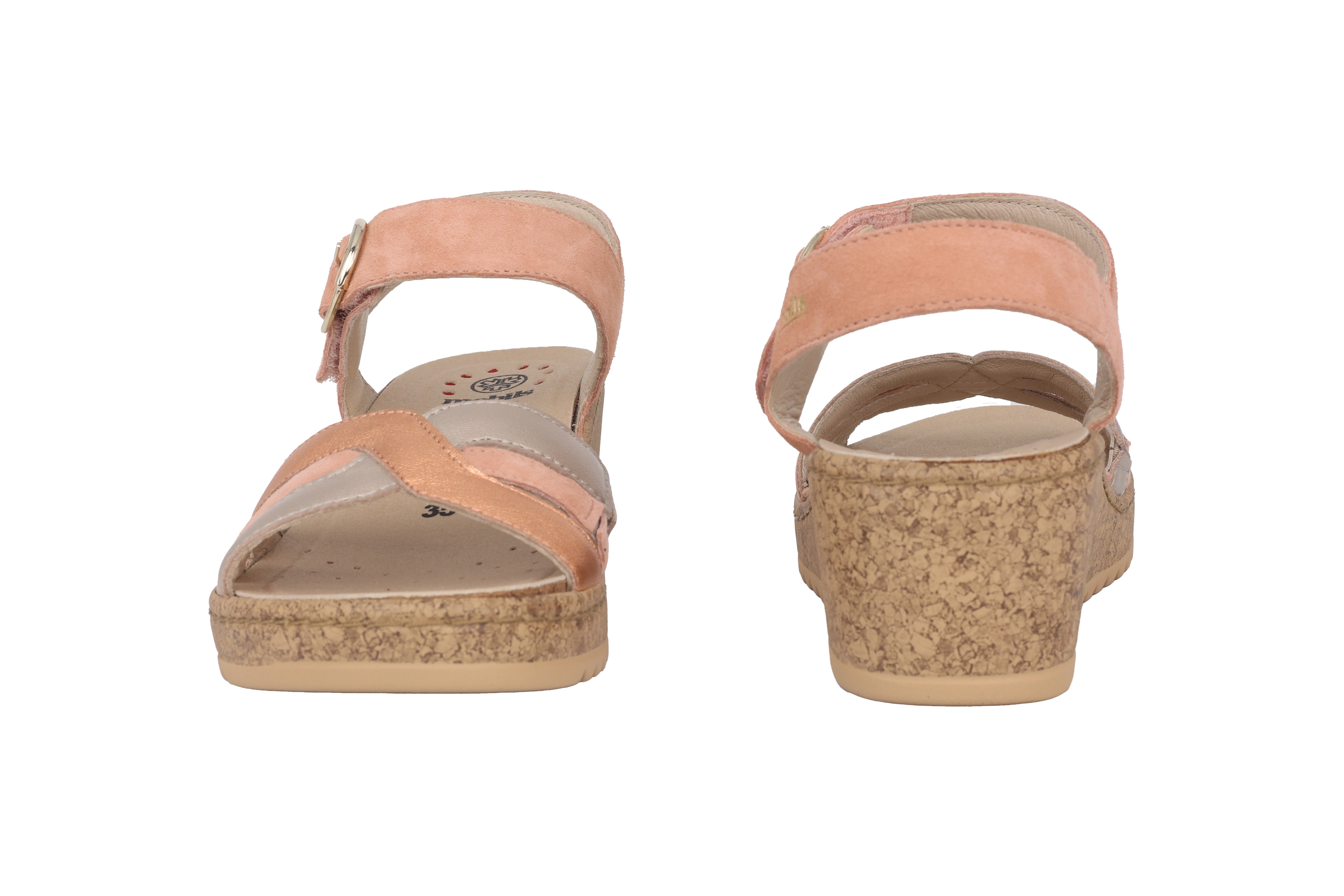 Nancia' women's ergonomic wide fit (H) sandal - pink