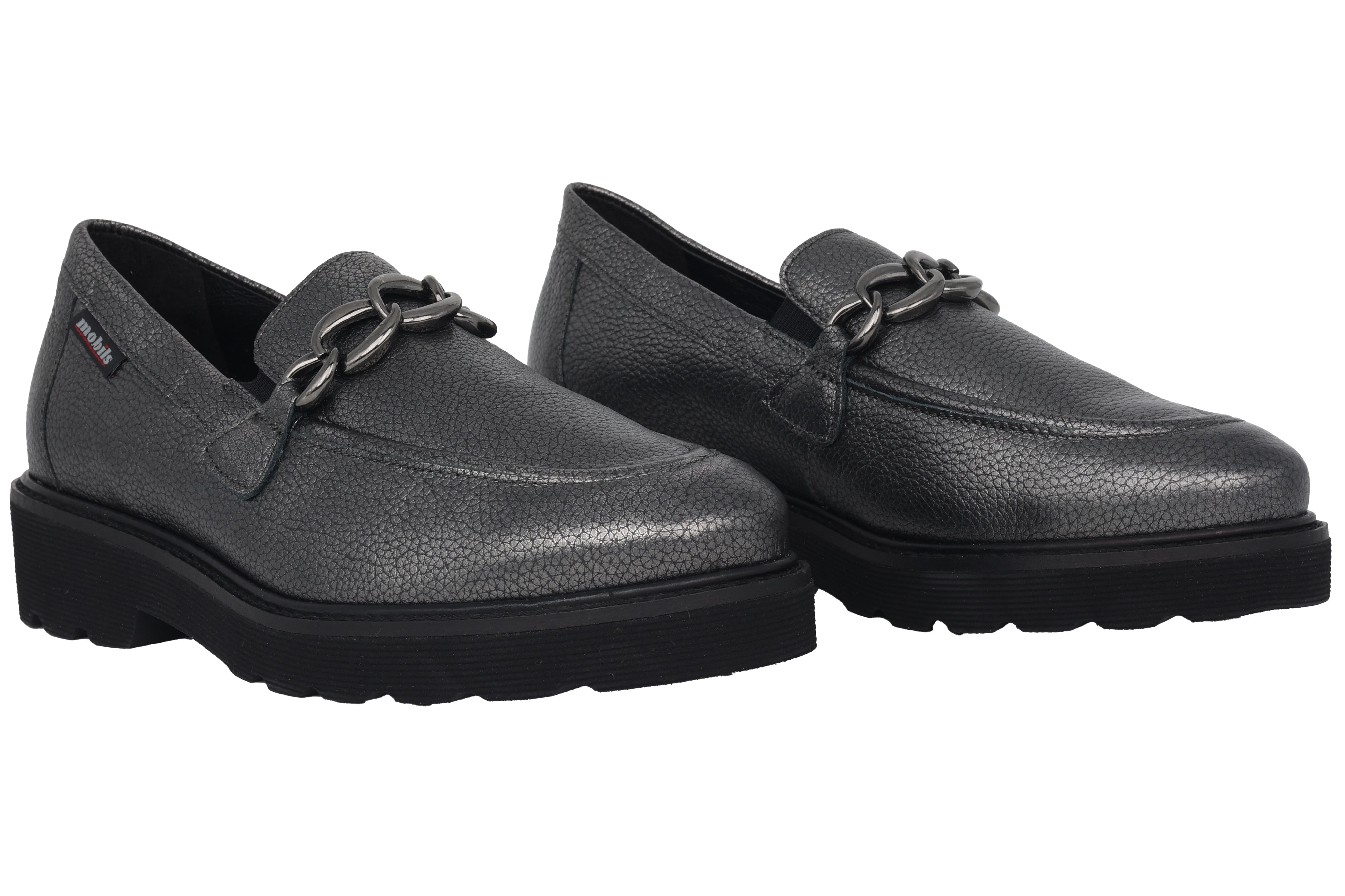 Mocassino ergonomico da donna a vestibilità ampia (H) 'Orla' - Grigio