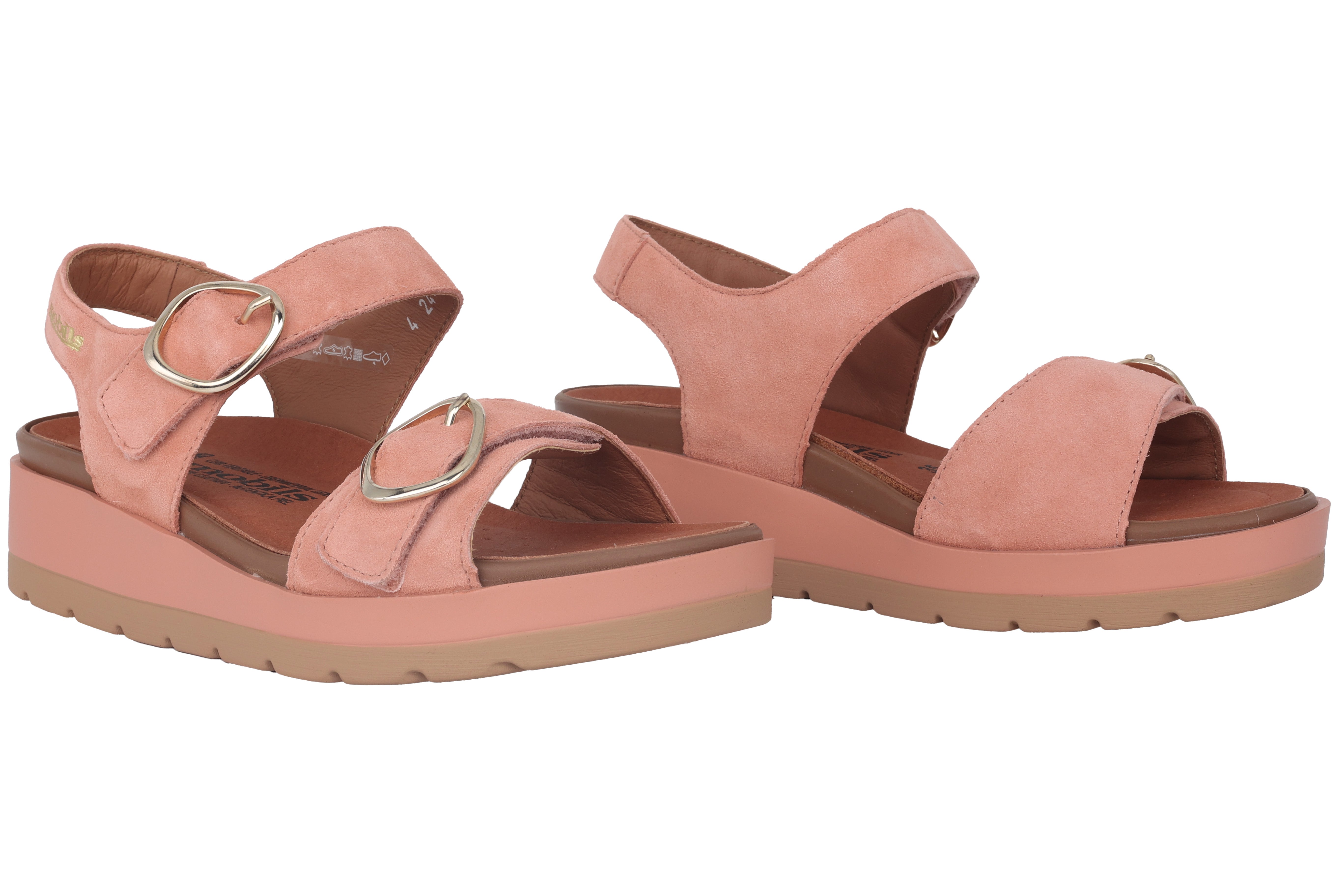 Sandale femme coupe large (H) 'Myranda N' - rose